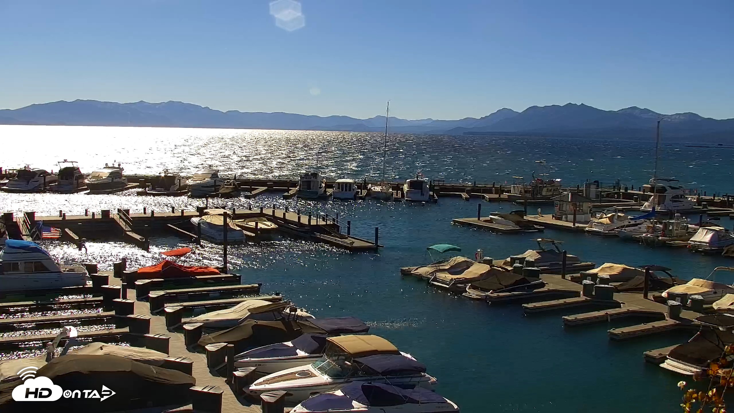 Snapshot of Tahoe City Marina - Lake Tahoe Live Webcam taken Oct 15, 2026, 10:49am PDT