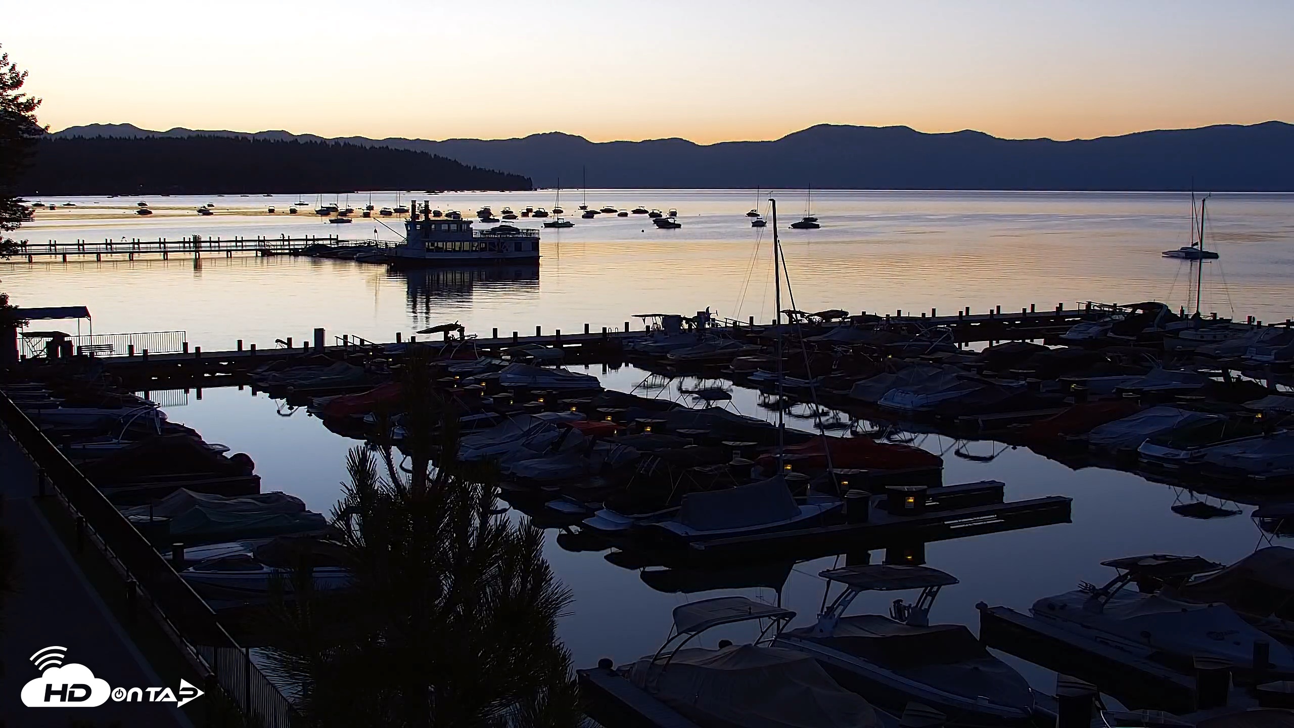 Snapshot of Tahoe City Marina - Lake Tahoe Live Webcam taken Jul 2, 2026, 5:27am PDT