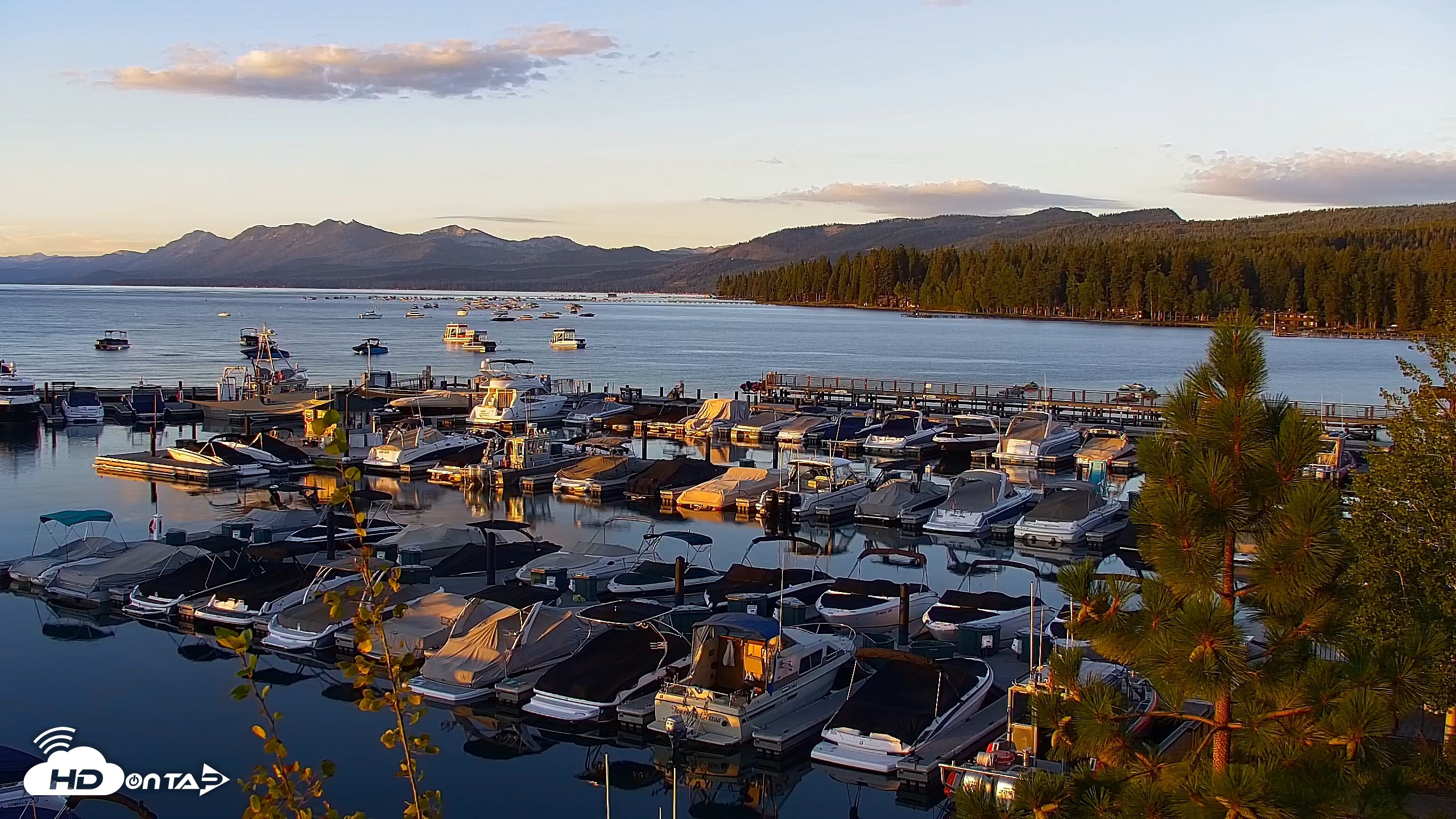 Snapshot of Tahoe City Marina - Lake Tahoe Live Webcam taken Aug 27, 2026, 6:40am PDT