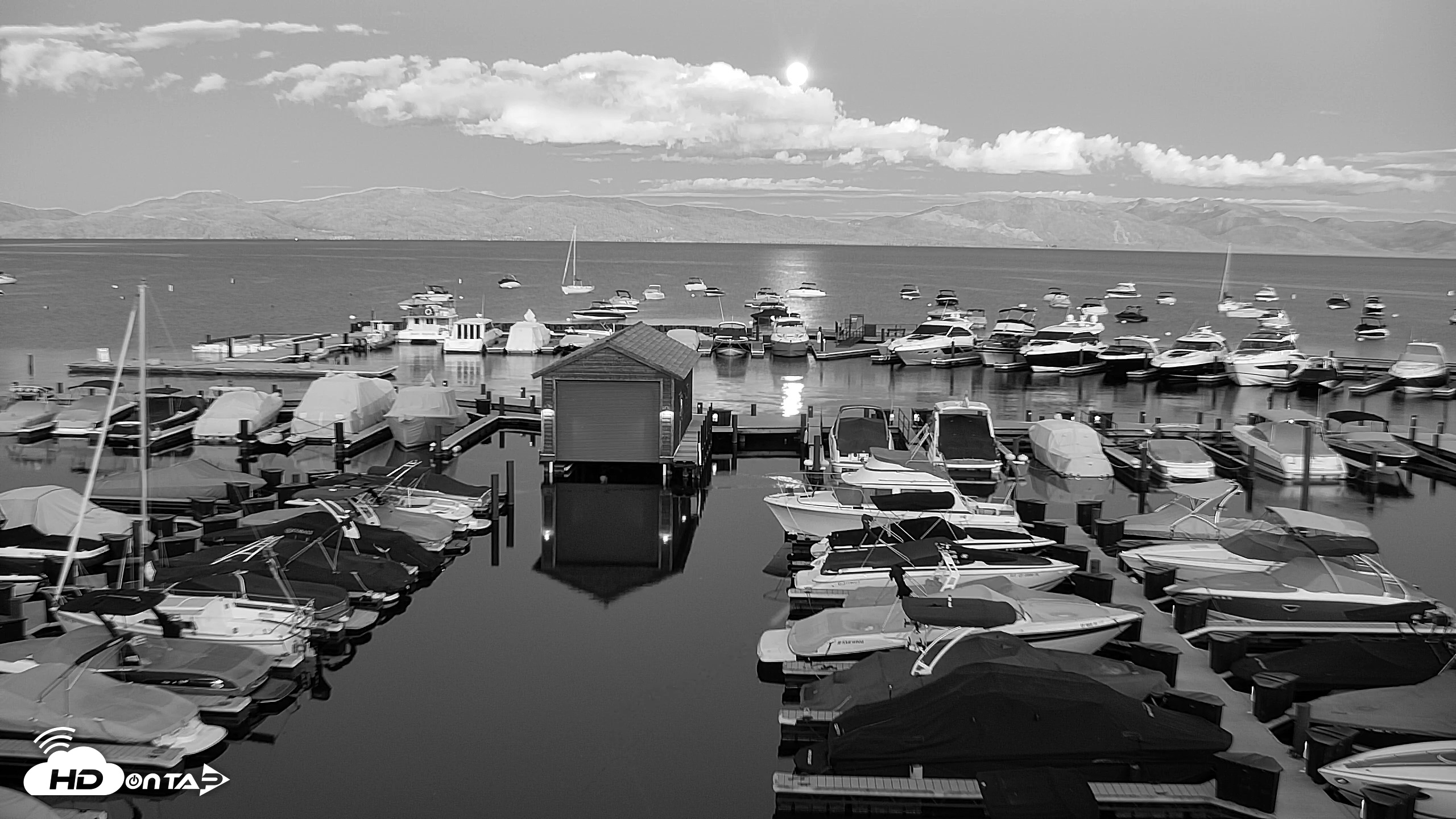 Snapshot of Tahoe City Marina - Lake Tahoe Live Webcam taken Jun 28, 2026, 8:53pm PDT