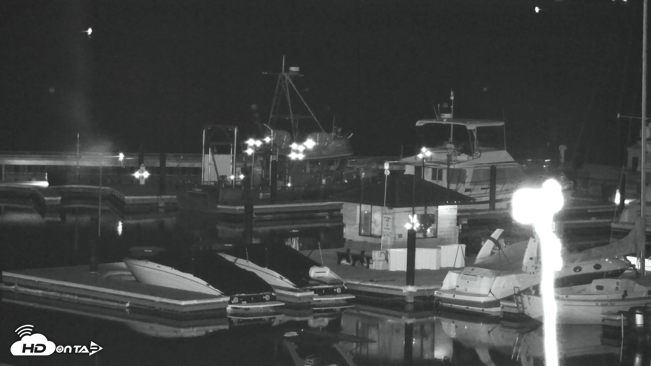 Snapshot of Tahoe City Marina - Lake Tahoe Live Webcam taken Oct 18, 2026, 8:48pm PDT