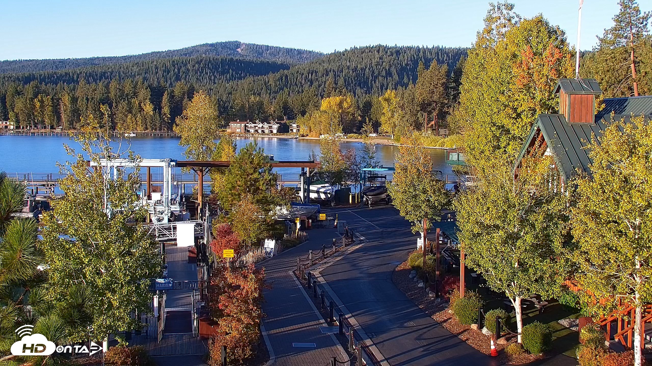 Snapshot of Tahoe City Marina - Lake Tahoe Live Webcam taken Sep 29, 2026, 7:25am PDT