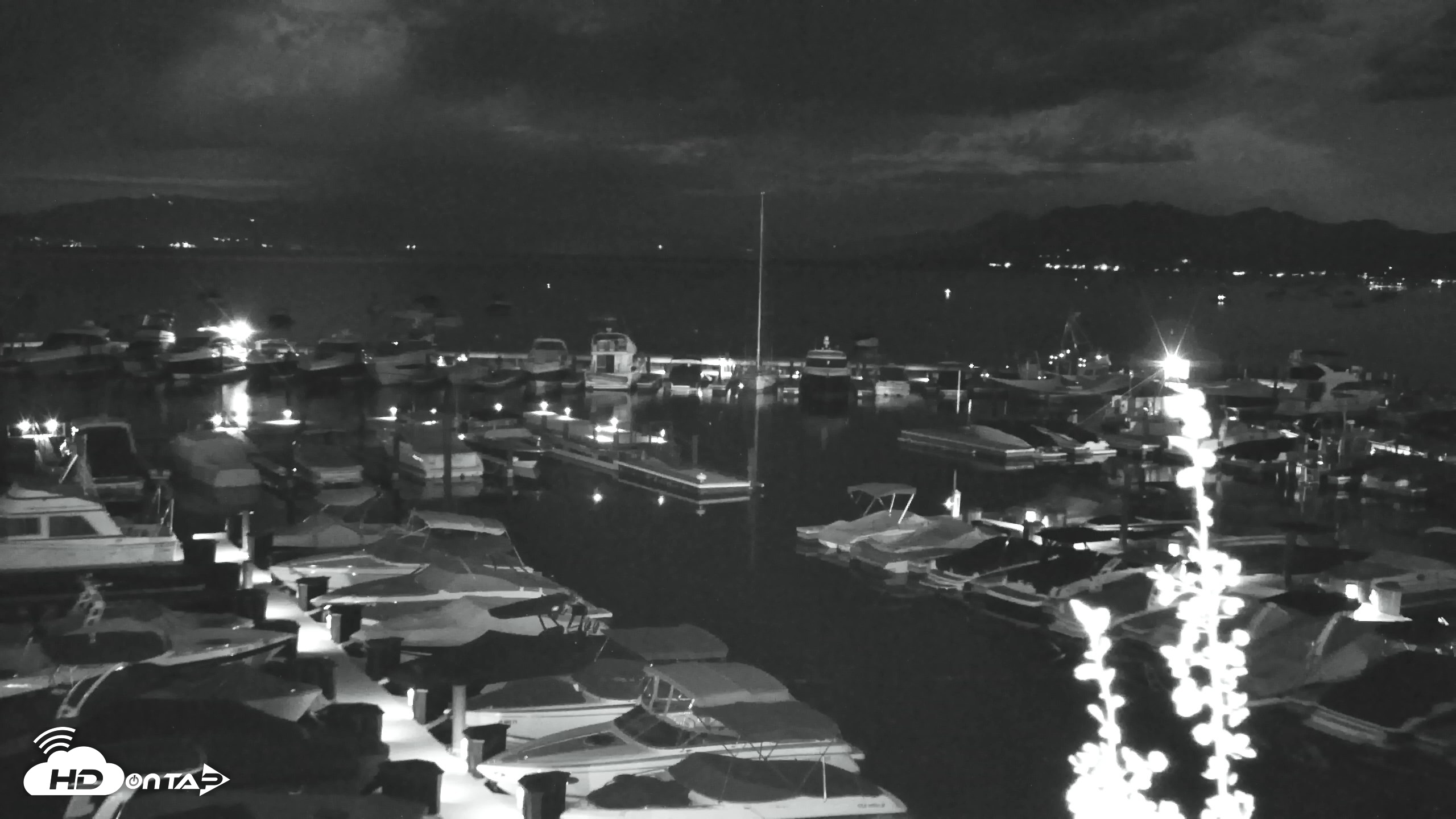 Snapshot of Tahoe City Marina - Lake Tahoe Live Webcam taken Sep 21, 2026, 7:57pm PDT
