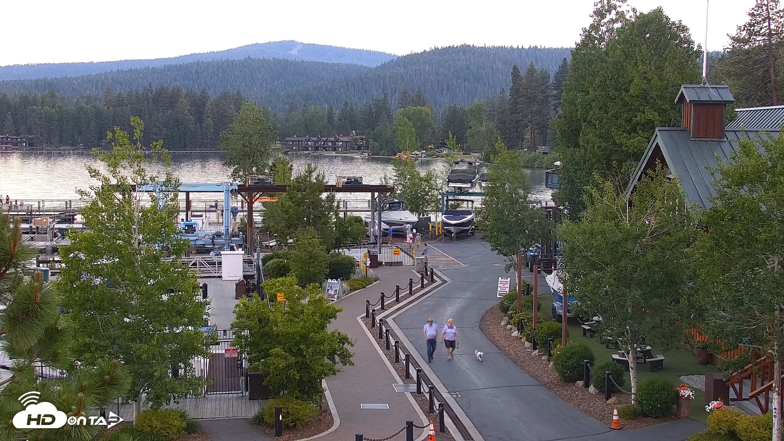 Snapshot of Tahoe City Marina - Lake Tahoe Live Webcam taken Jun 17, 2026, 8:34pm PDT