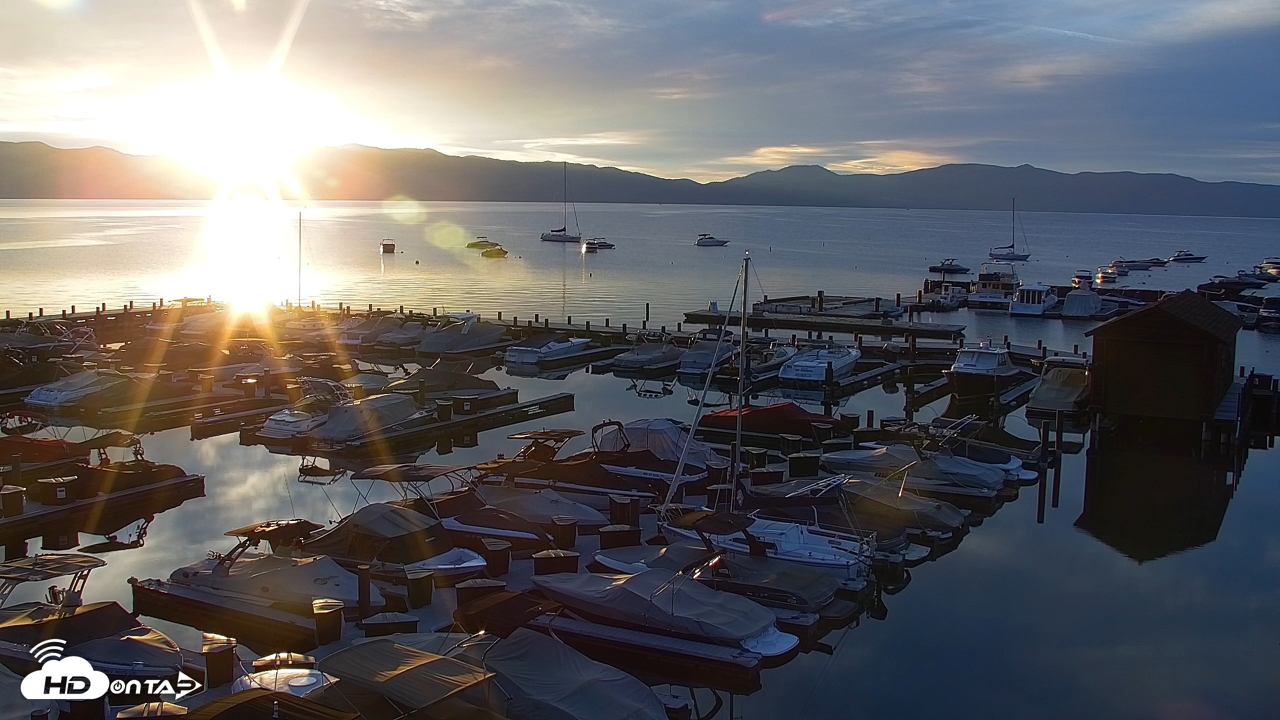 Snapshot of Tahoe City Marina - Lake Tahoe Live Webcam taken Sep 20, 2026, 7:04am PDT