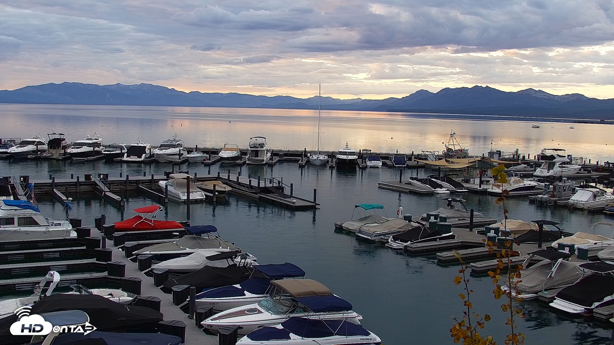 Snapshot of Tahoe City Marina - Lake Tahoe Live Webcam taken Oct 9, 2026, 7:11am PDT