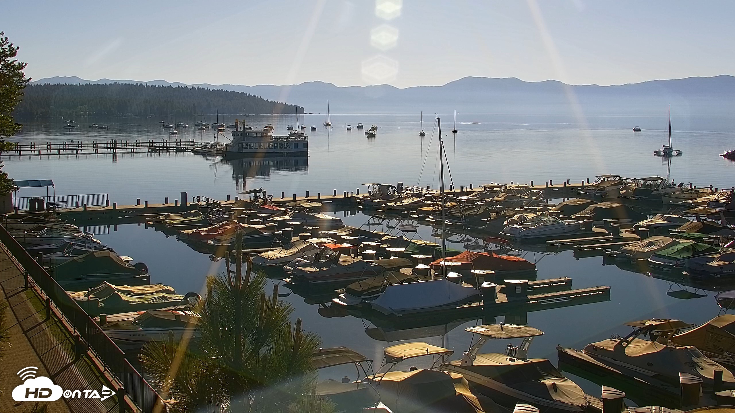 Snapshot of Tahoe City Marina - Lake Tahoe Live Webcam taken Jun 12, 2026, 7:38am PDT