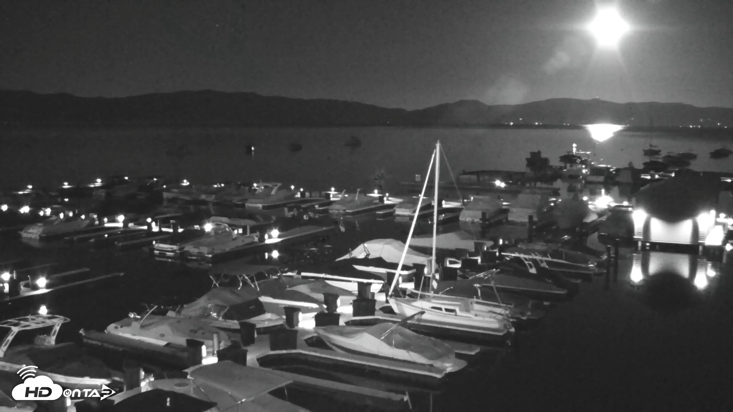 Snapshot of Tahoe City Marina - Lake Tahoe Live Webcam taken Jun 5, 2026, 12:48am PDT