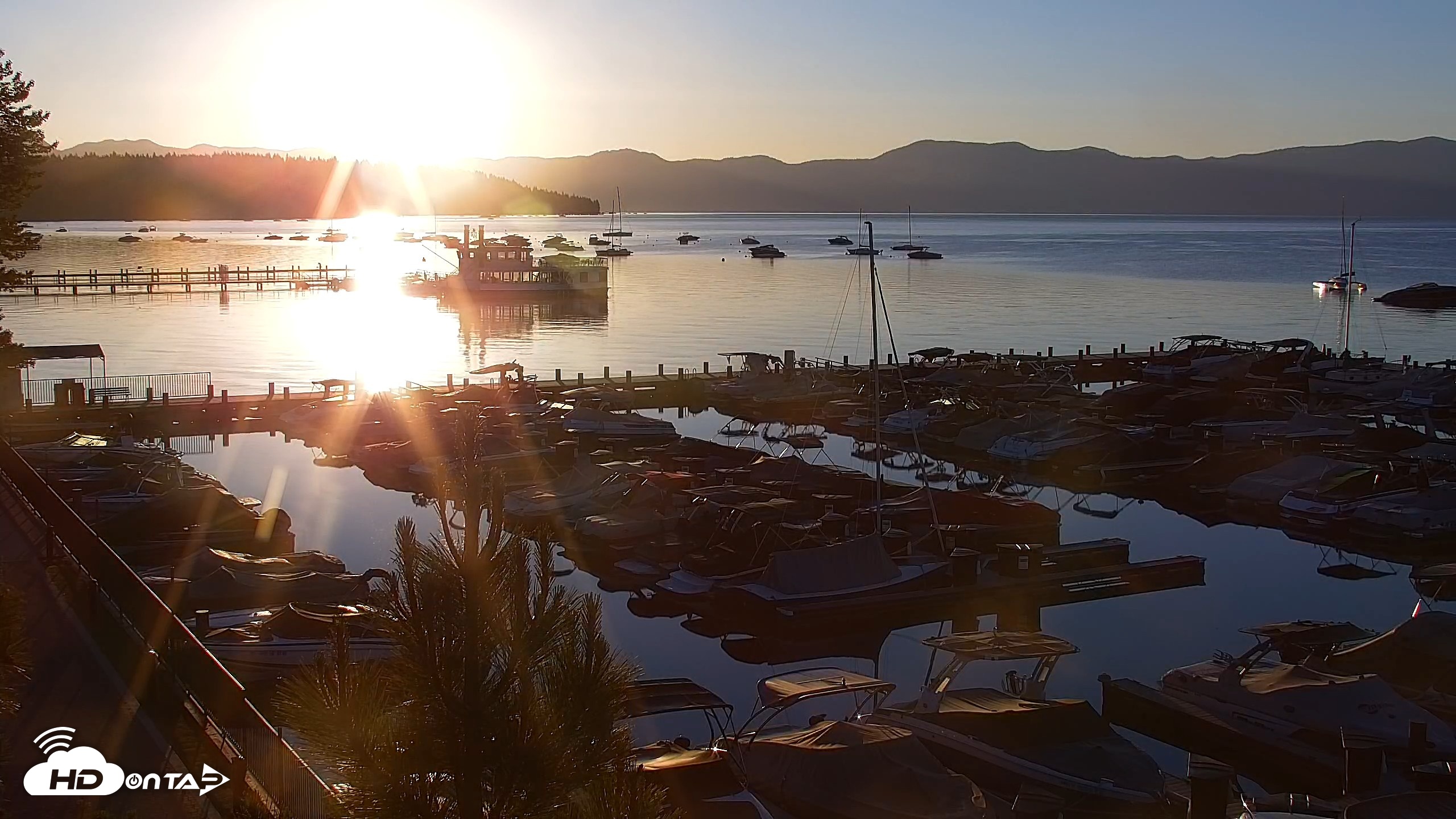 Snapshot of Tahoe City Marina - Lake Tahoe Live Webcam taken Jun 21, 2026, 6:01am PDT