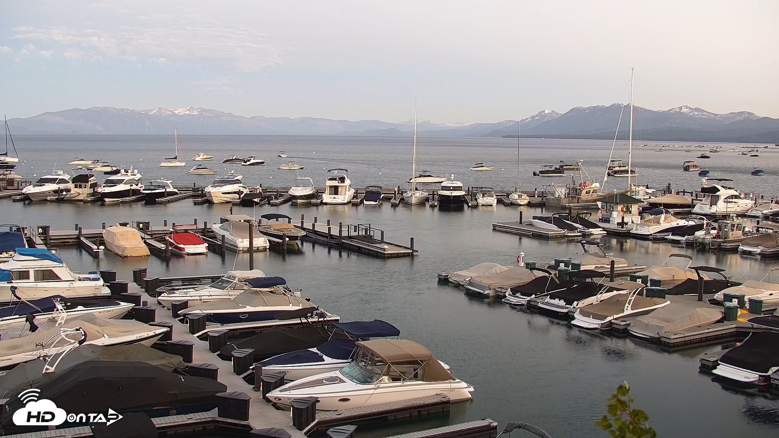Snapshot of Tahoe City Marina - Lake Tahoe Live Webcam taken Jun 5, 2026, 8:39pm PDT