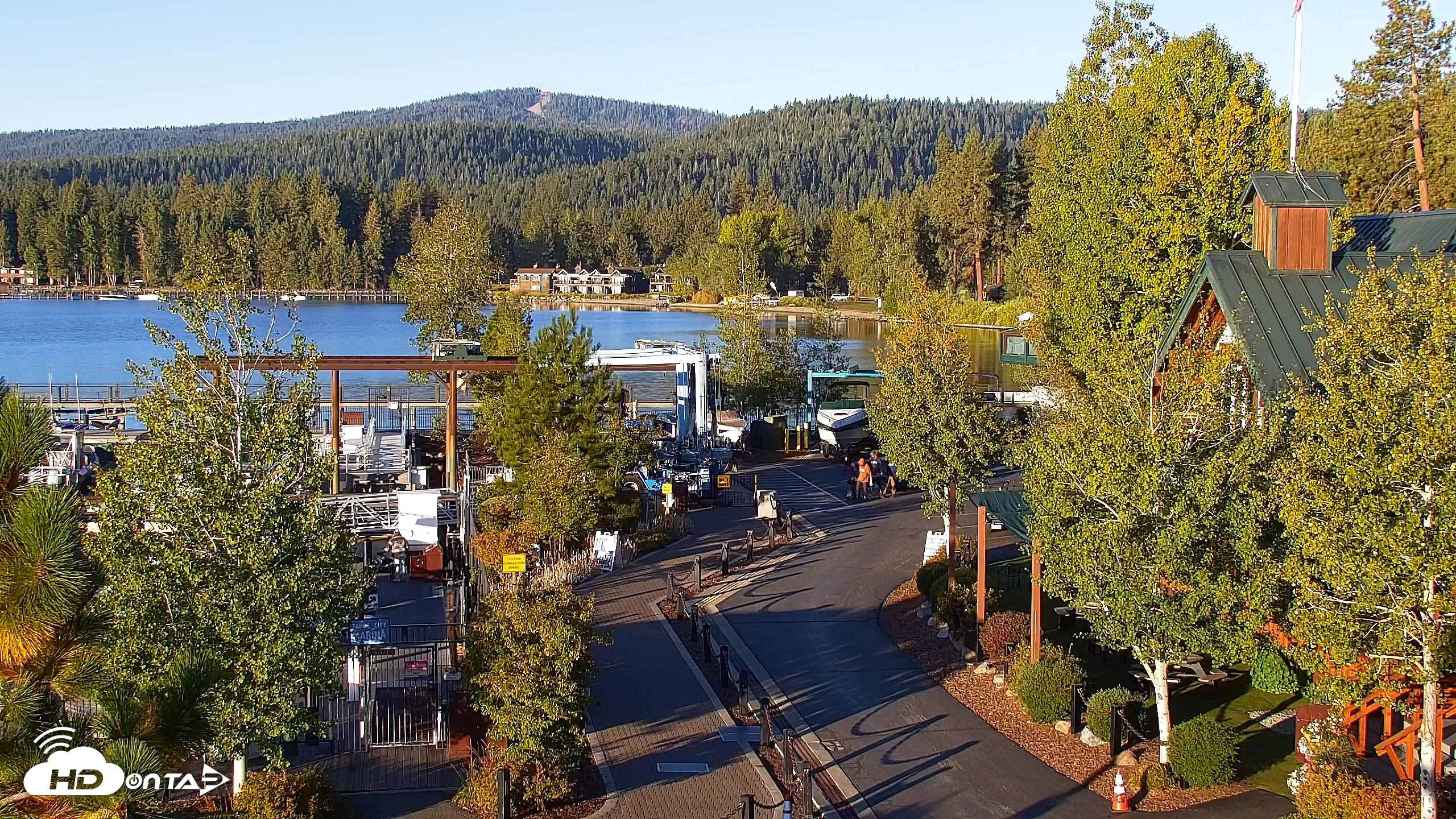 Snapshot of Tahoe City Marina - Lake Tahoe Live Webcam taken Sep 8, 2026, 7:18am PDT