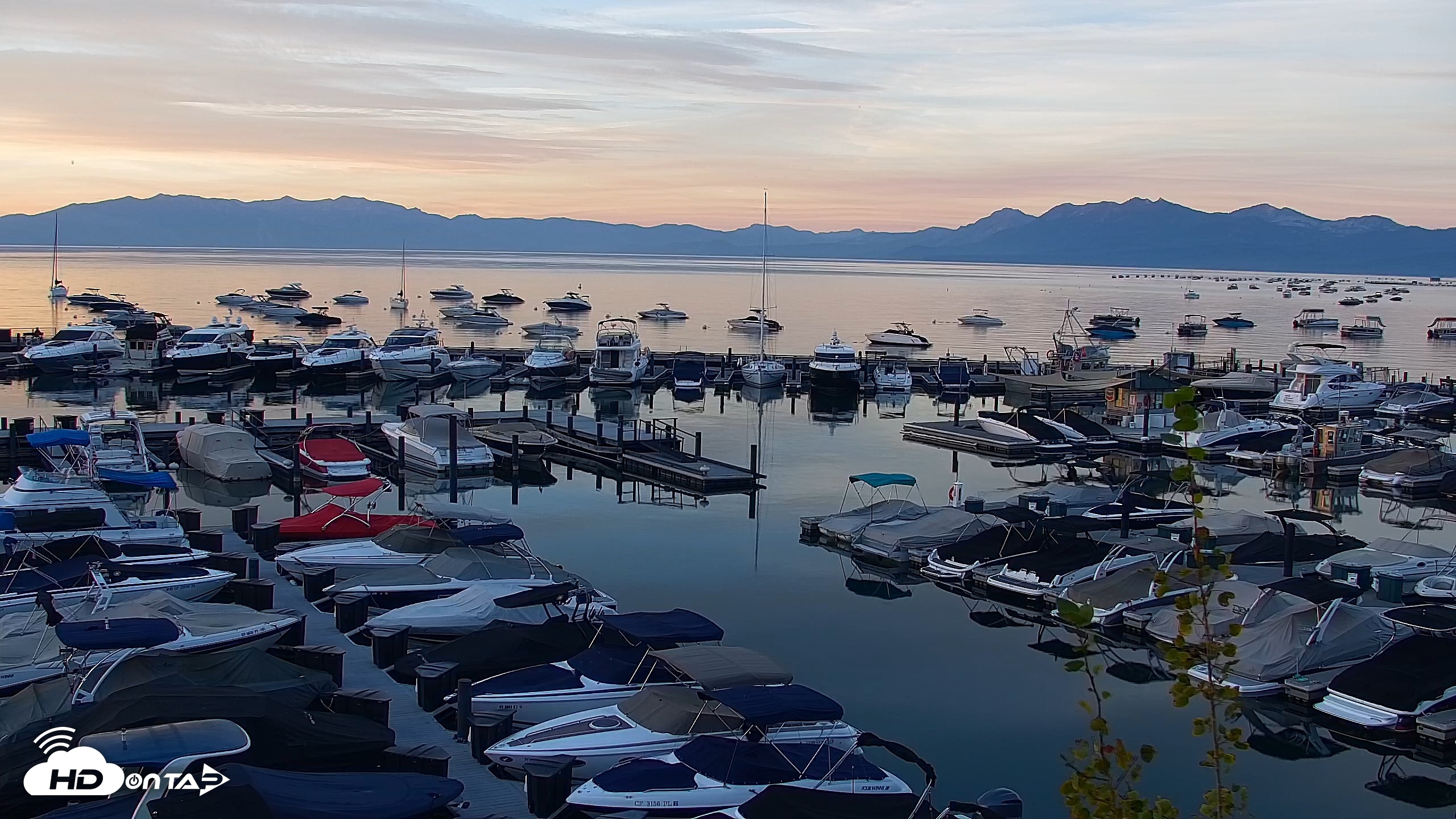 Snapshot of Tahoe City Marina - Lake Tahoe Live Webcam taken Aug 23, 2026, 6:25am PDT