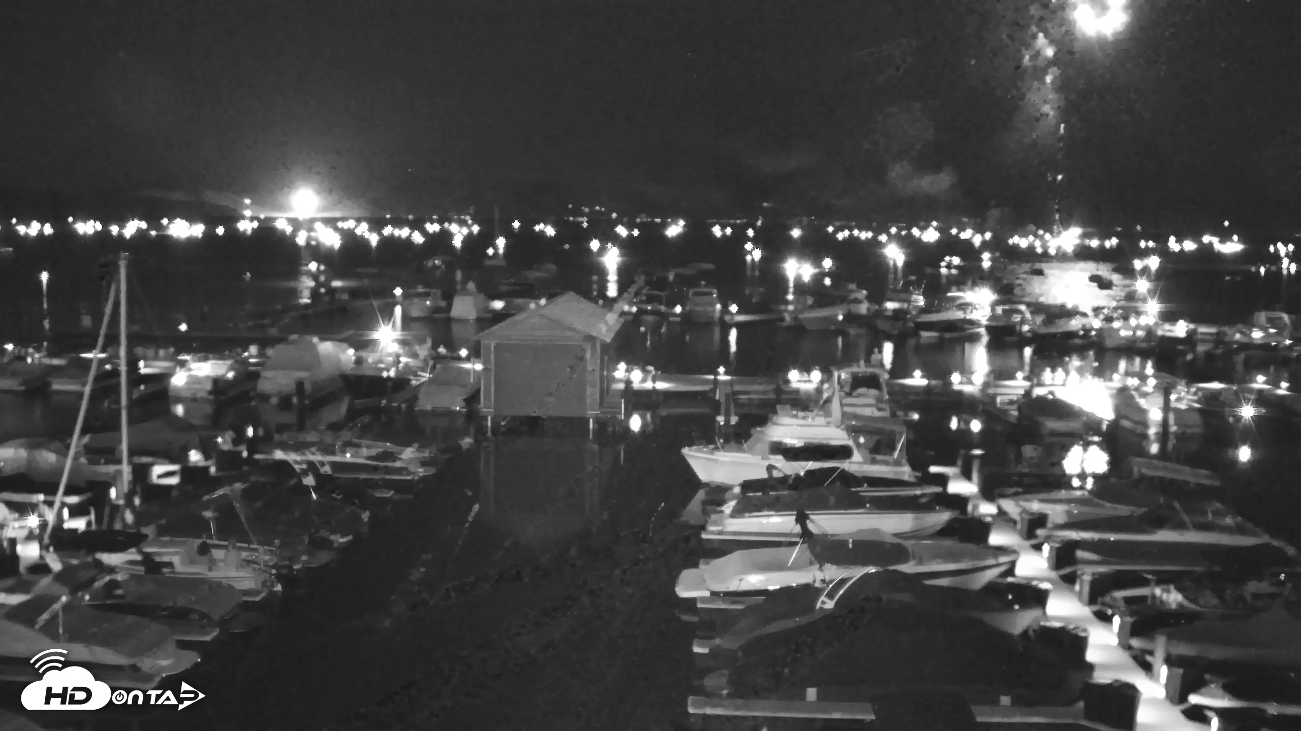 Snapshot of Tahoe City Marina - Lake Tahoe Live Webcam taken Jul 4, 2026, 9:42pm PDT