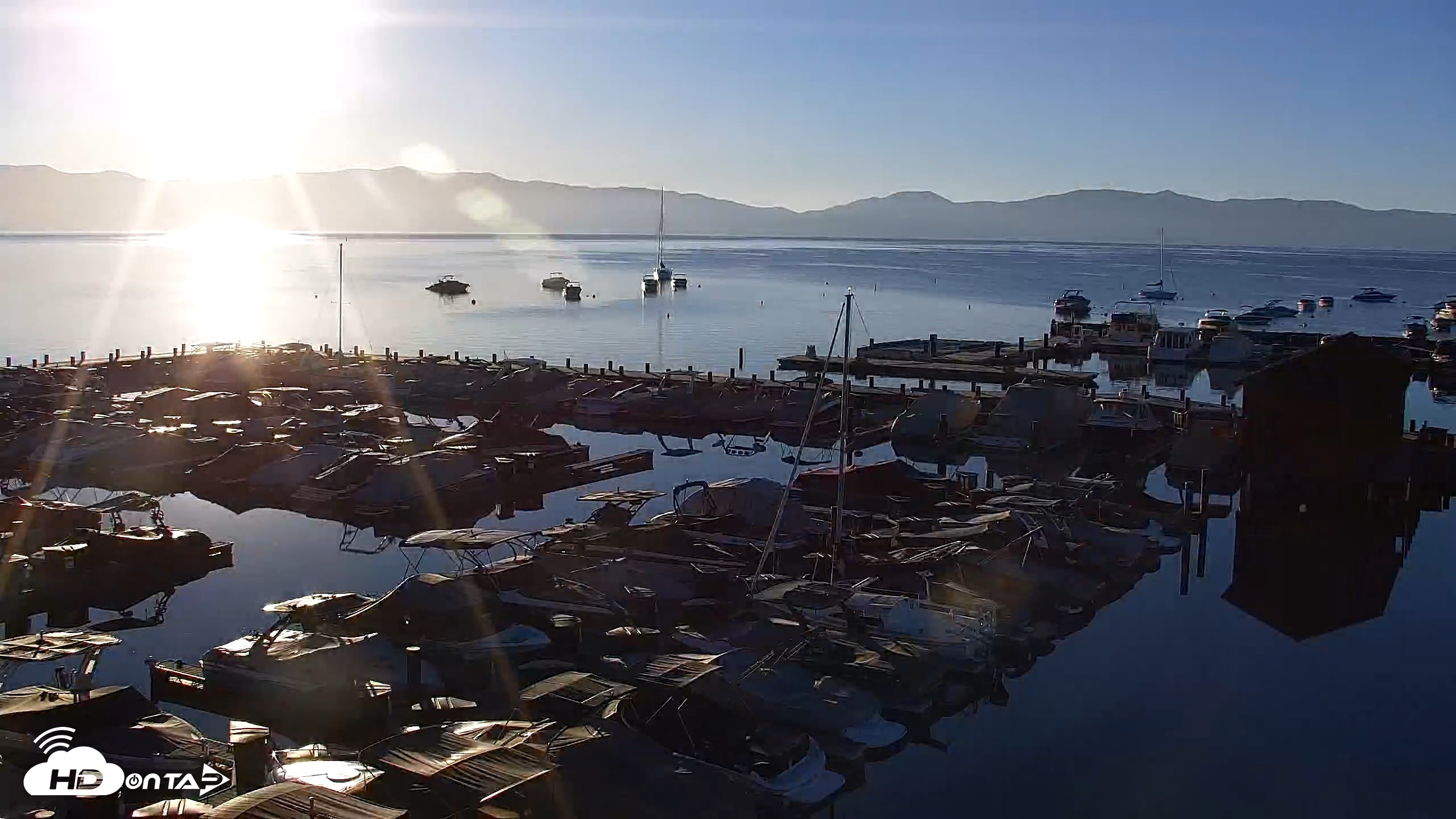 Snapshot of Tahoe City Marina - Lake Tahoe Live Webcam taken Sep 8, 2026, 7:18am PDT