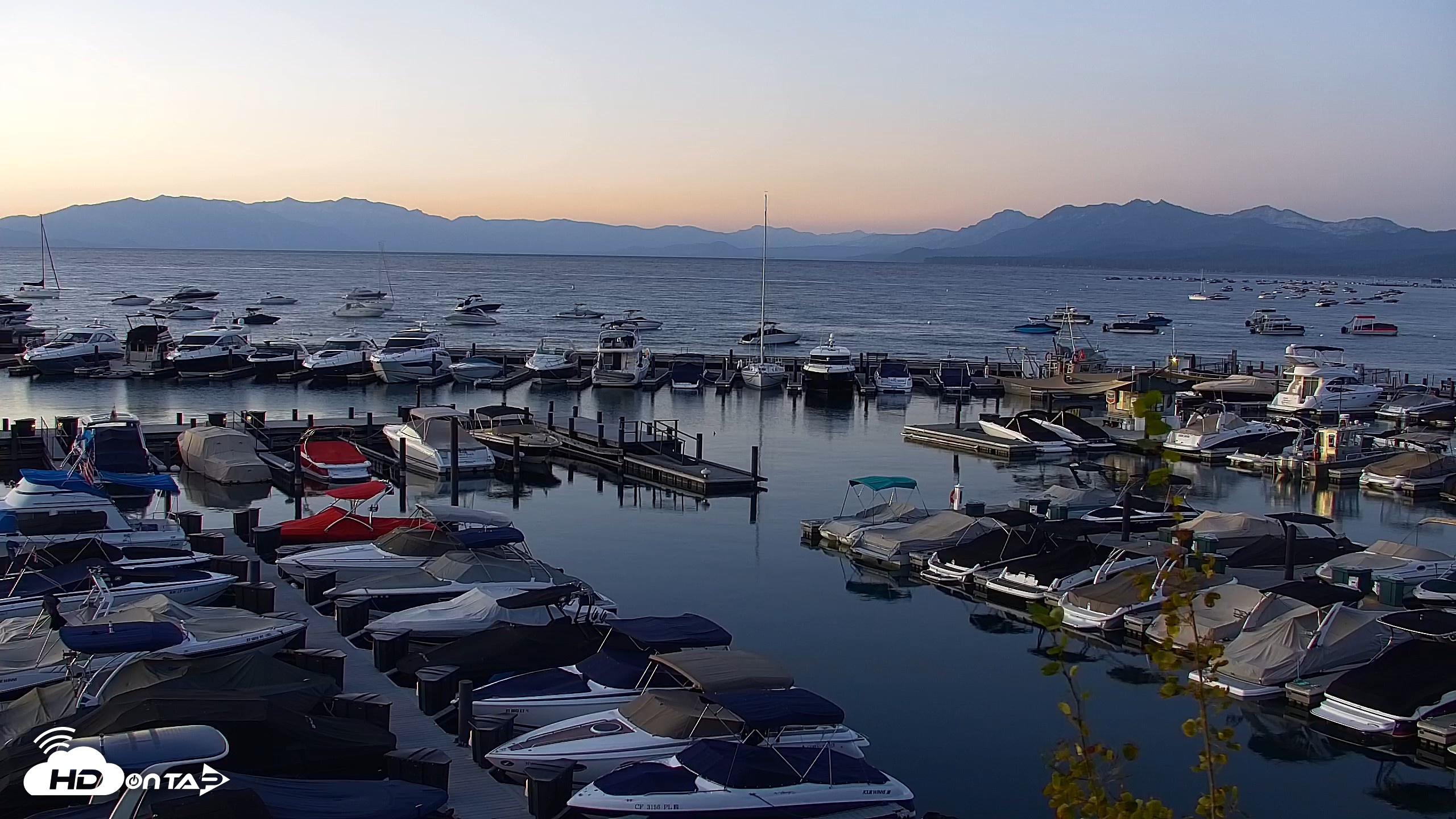Snapshot of Tahoe City Marina - Lake Tahoe Live Webcam taken Sep 1, 2026, 6:19am PDT