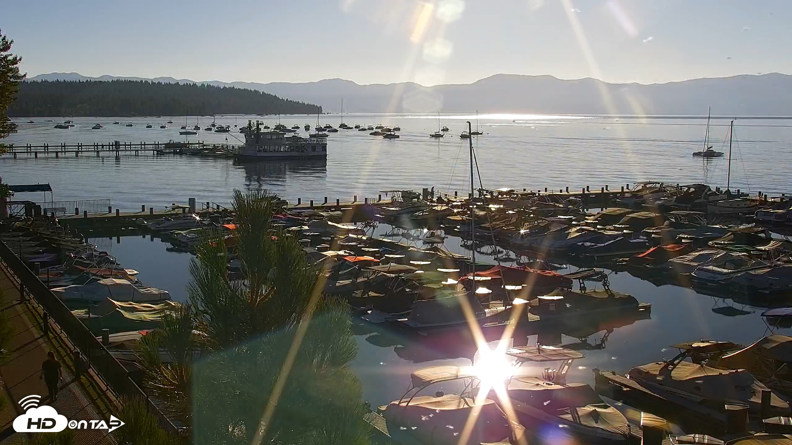 Snapshot of Tahoe City Marina - Lake Tahoe Live Webcam taken Aug 3, 2026, 7:29am PDT