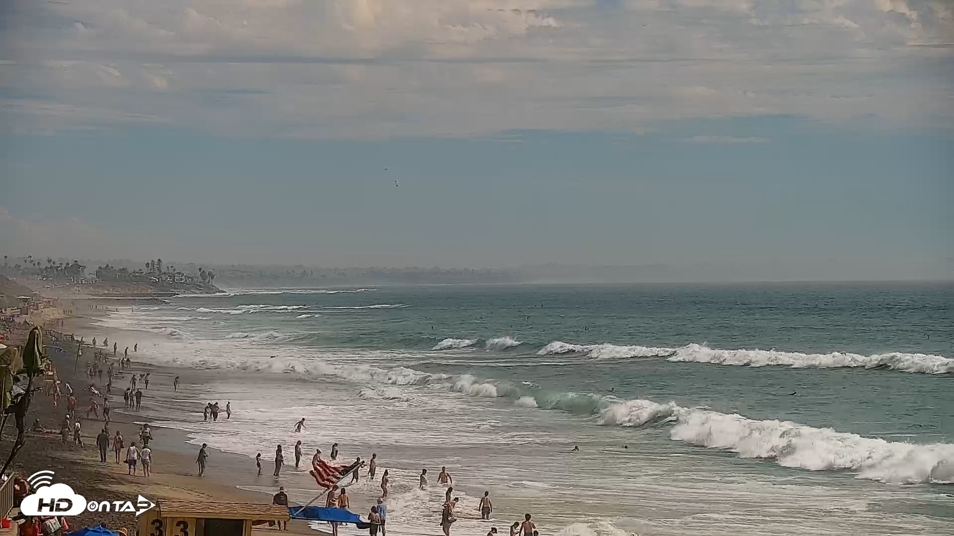 Snapshot of Carlsbad Beach Surf Live Webcam taken Sep 7, 2026, 2:48pm PDT