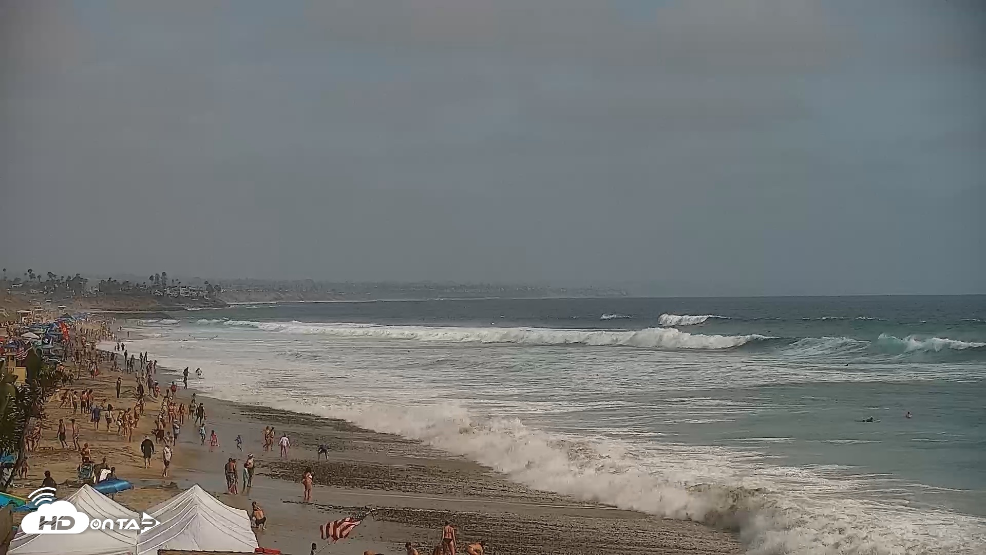 Snapshot of Carlsbad Beach Surf Live Webcam taken Jul 25, 2026, 4:50pm PDT