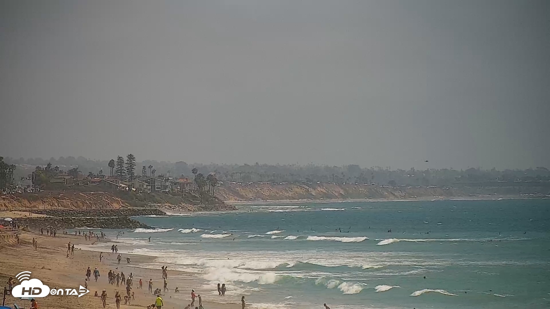 Snapshot of Carlsbad Beach Surf Live Webcam taken Aug 11, 2026, 2:28pm PDT
