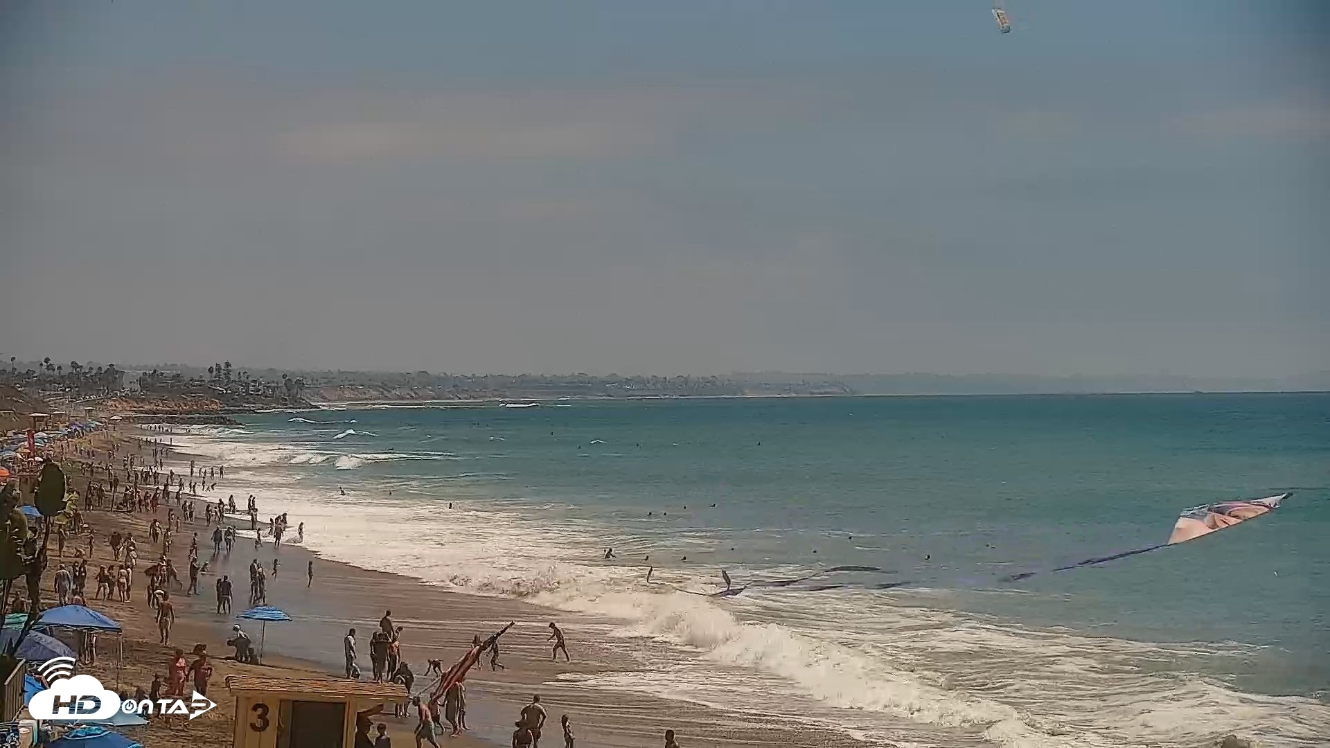 Snapshot of Carlsbad Beach Surf Live Webcam taken Aug 16, 2026, 2:31pm PDT