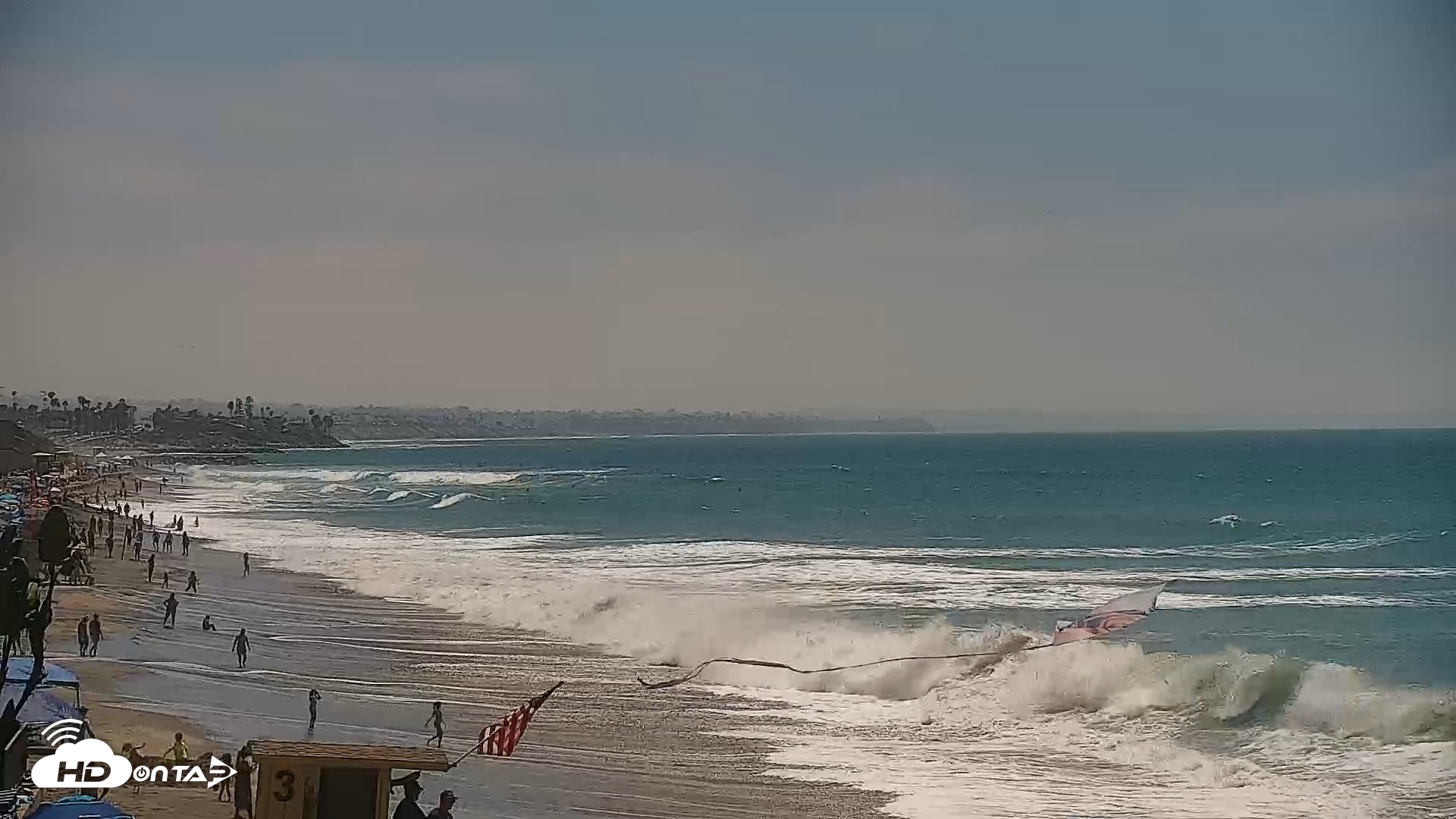 Snapshot of Carlsbad Beach Surf Live Webcam taken Aug 16, 2026, 12:35pm PDT