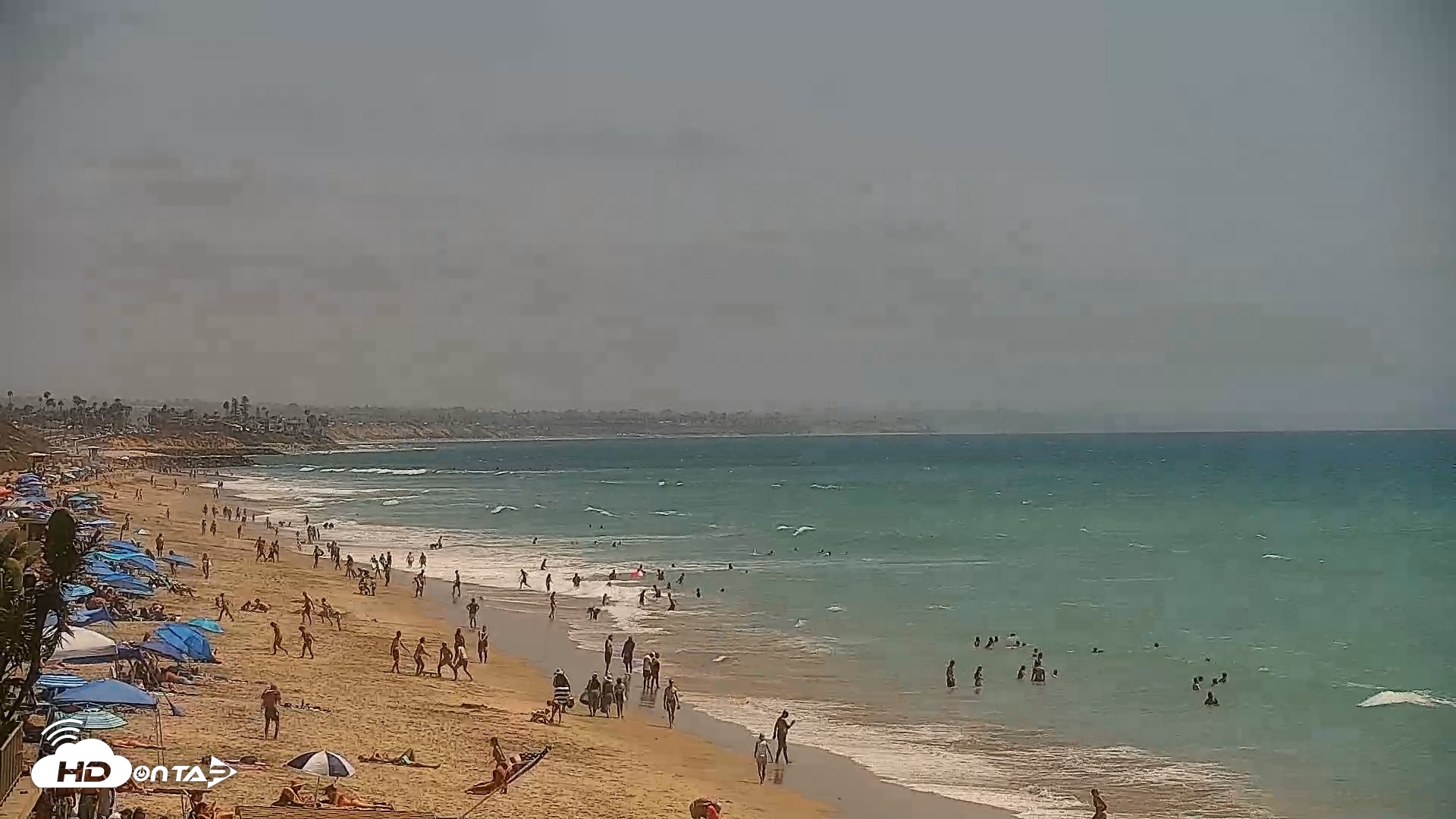Snapshot of Carlsbad Beach Surf Live Webcam taken Aug 11, 2026, 2:27pm PDT