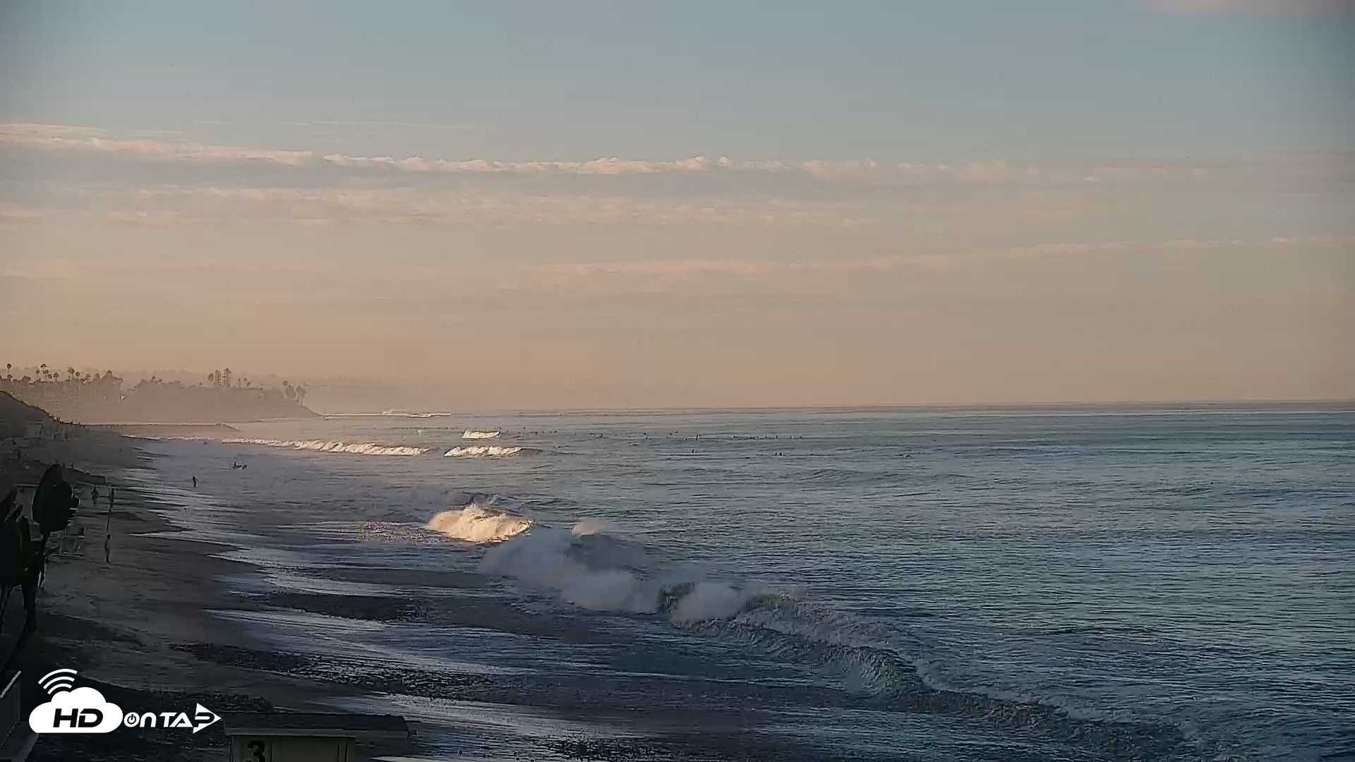 Snapshot of Carlsbad Beach Surf Live Webcam taken Sep 5, 2026, 7:20am PDT
