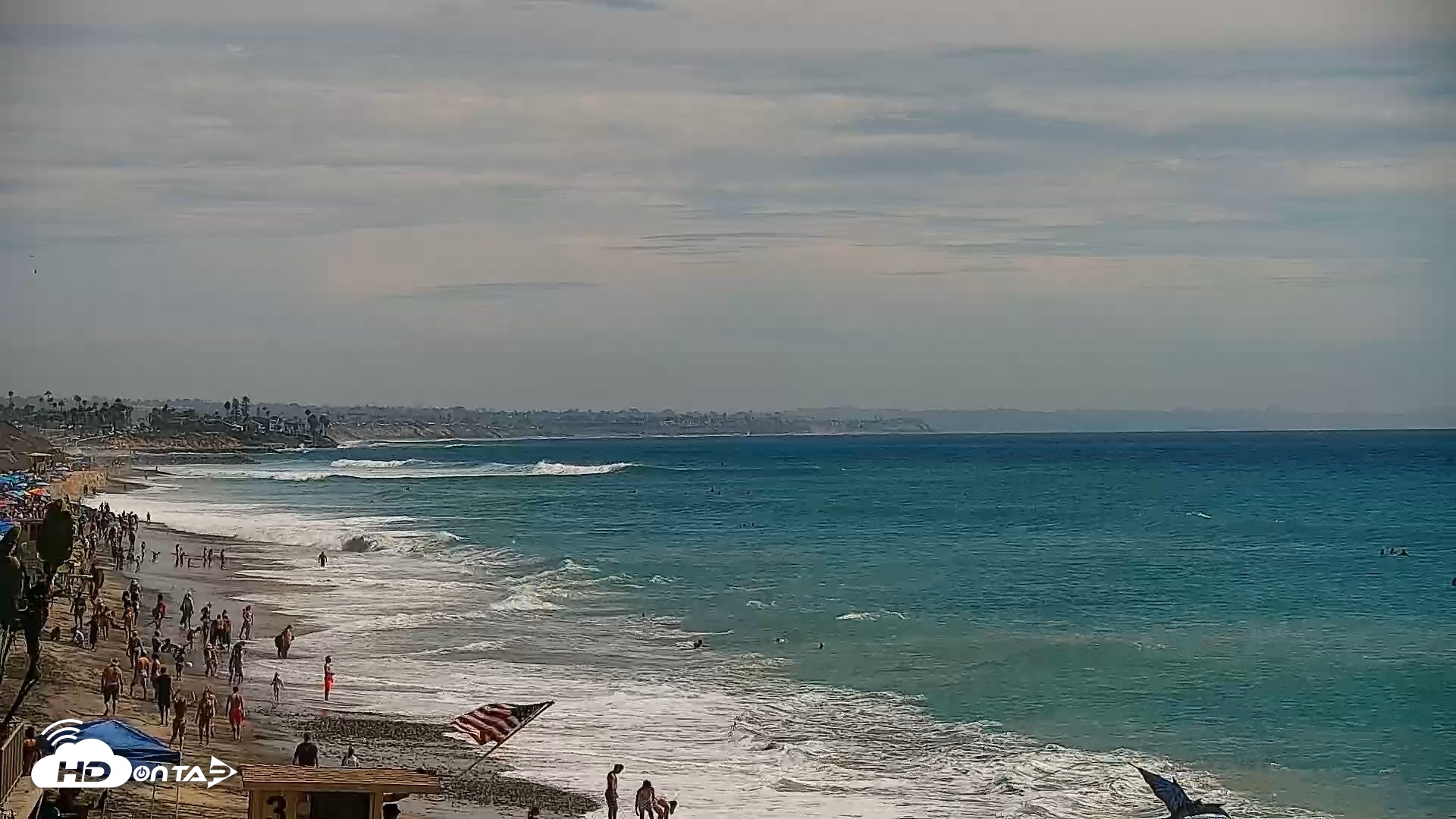 Snapshot of Carlsbad Beach Surf Live Webcam taken Sep 5, 2026, 2:46pm PDT