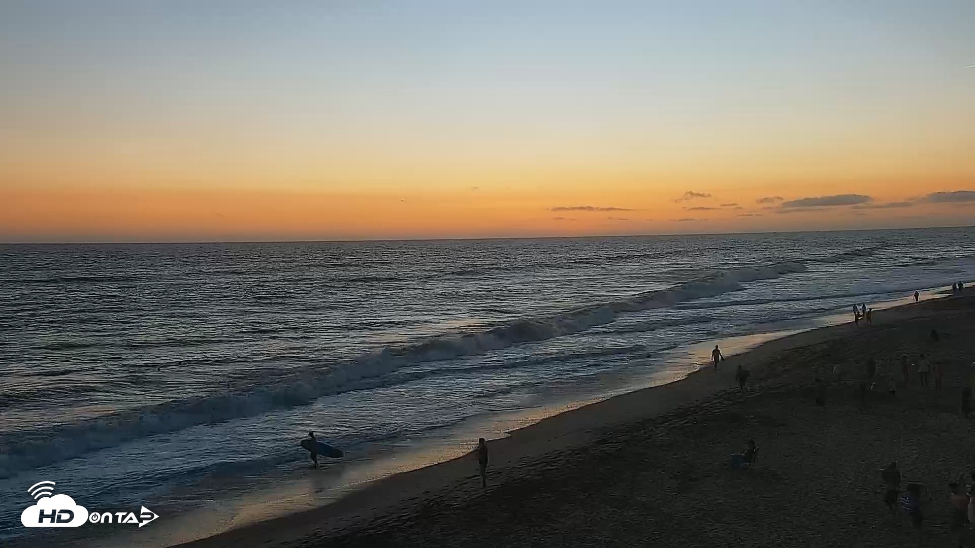 Snapshot of Carlsbad Beach Surf Live Webcam taken Jul 22, 2026, 8:00pm PDT