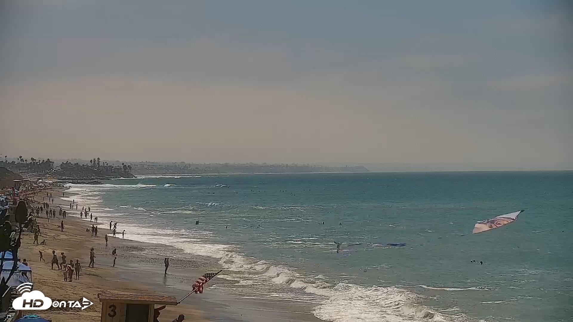 Snapshot of Carlsbad Beach Surf Live Webcam taken Aug 16, 2026, 12:27pm PDT