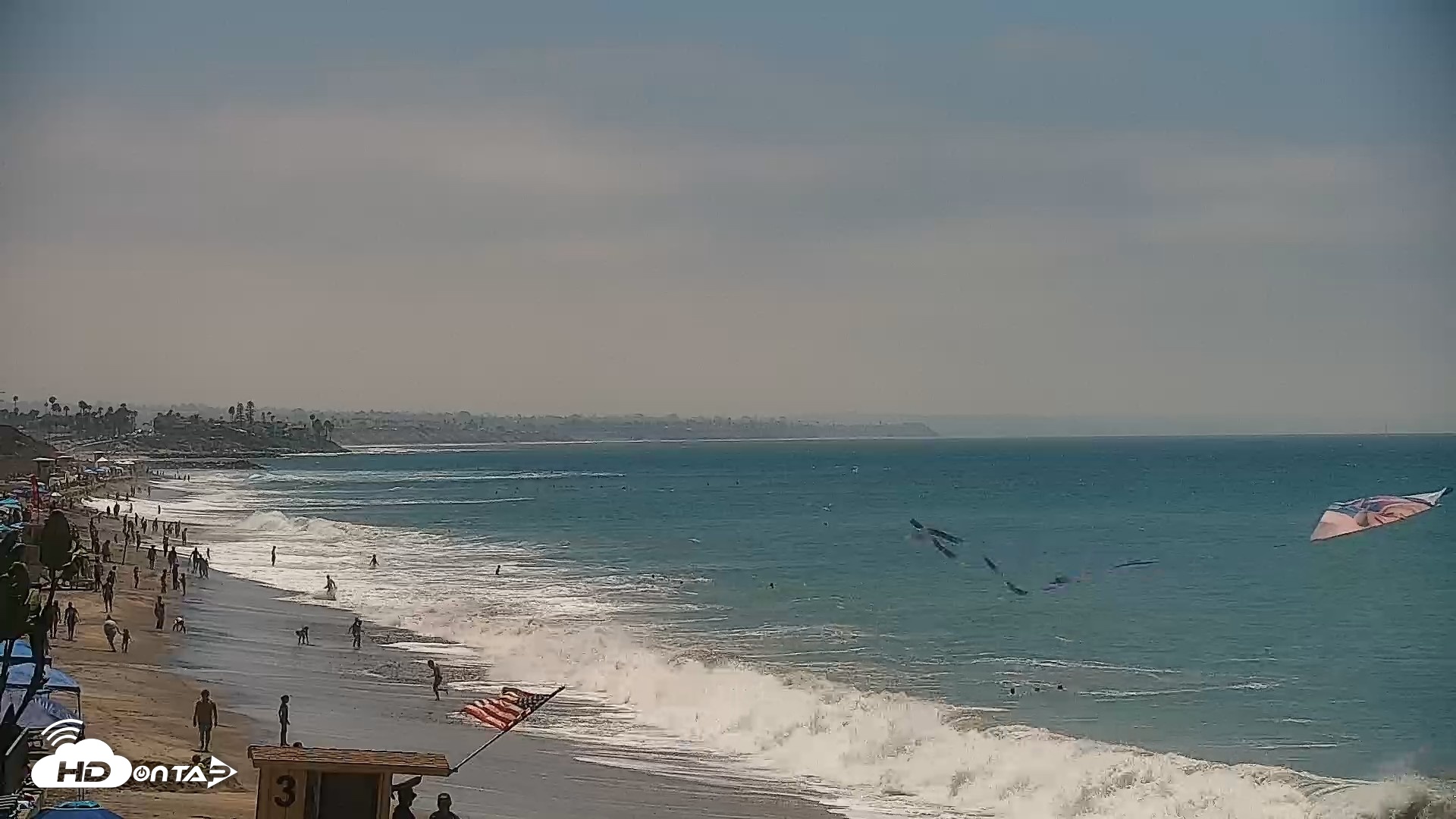 Snapshot of Carlsbad Beach Surf Live Webcam taken Aug 16, 2026, 12:33pm PDT