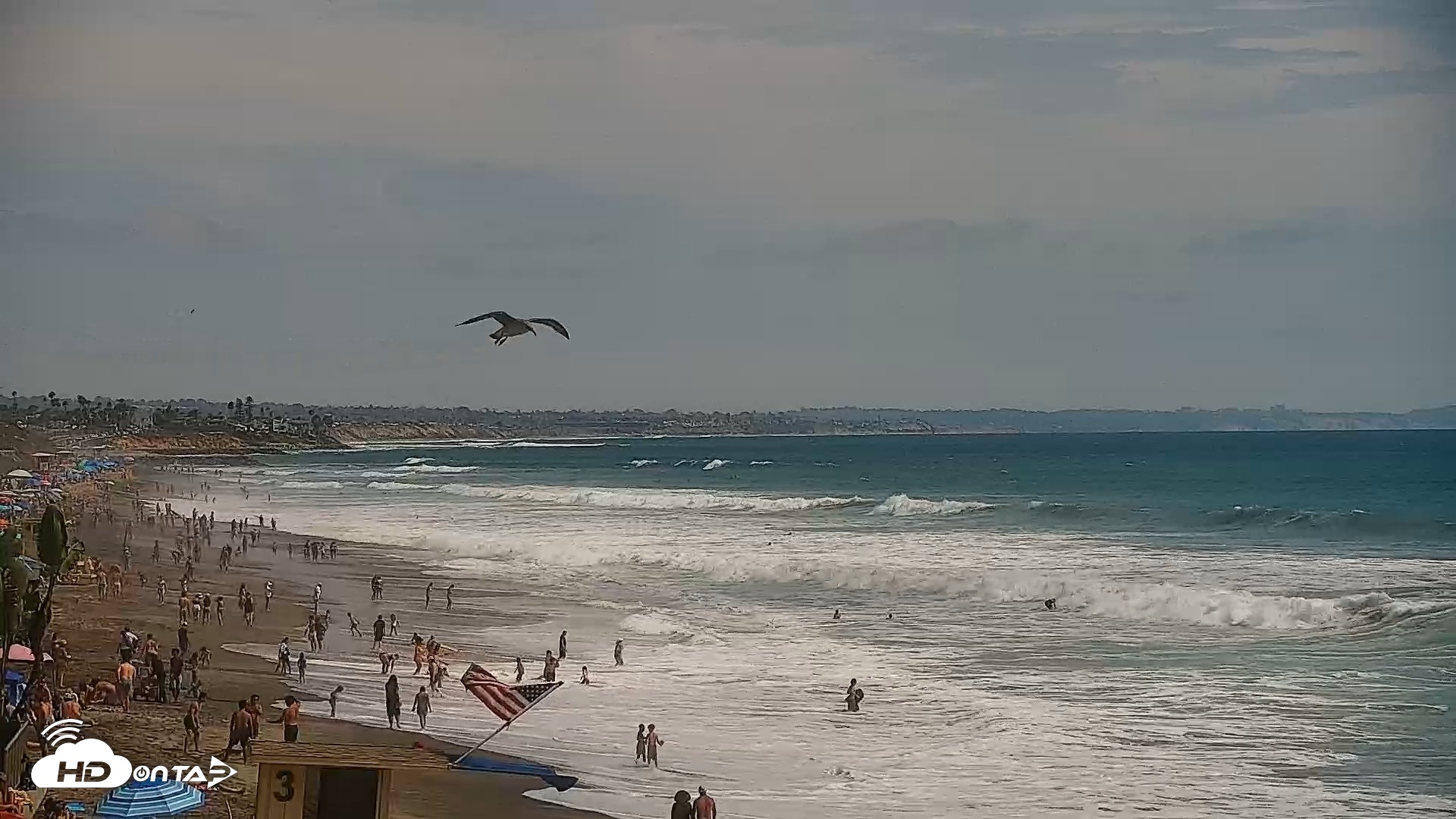 Snapshot of Carlsbad Beach Surf Live Webcam taken Aug 15, 2026, 2:58pm PDT