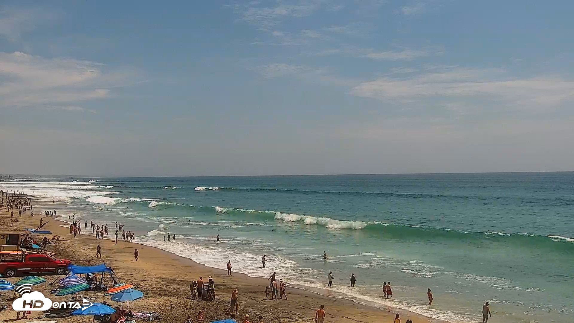 Snapshot of Carlsbad Beach Surf Live Webcam taken Jul 26, 2026, 2:18pm PDT