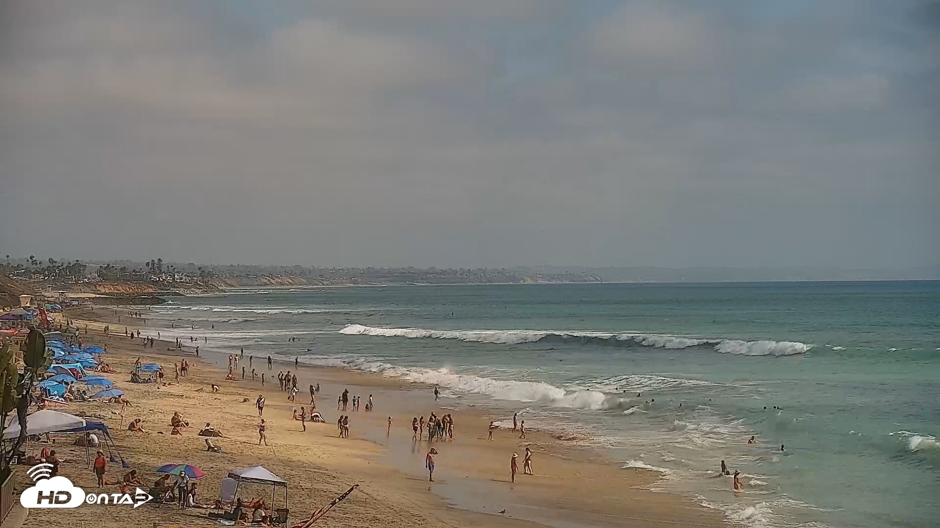 Snapshot of Carlsbad Beach Surf Live Webcam taken Aug 12, 2026, 3:51pm PDT