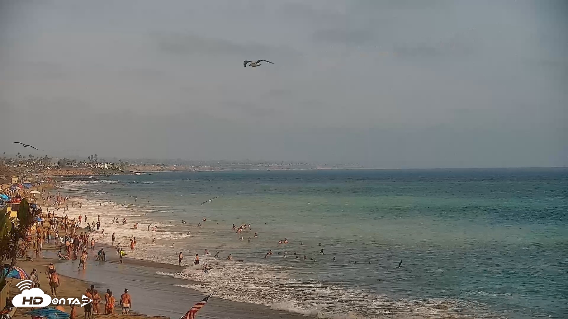 Snapshot of Carlsbad Beach Surf Live Webcam taken Aug 8, 2026, 5:52pm PDT