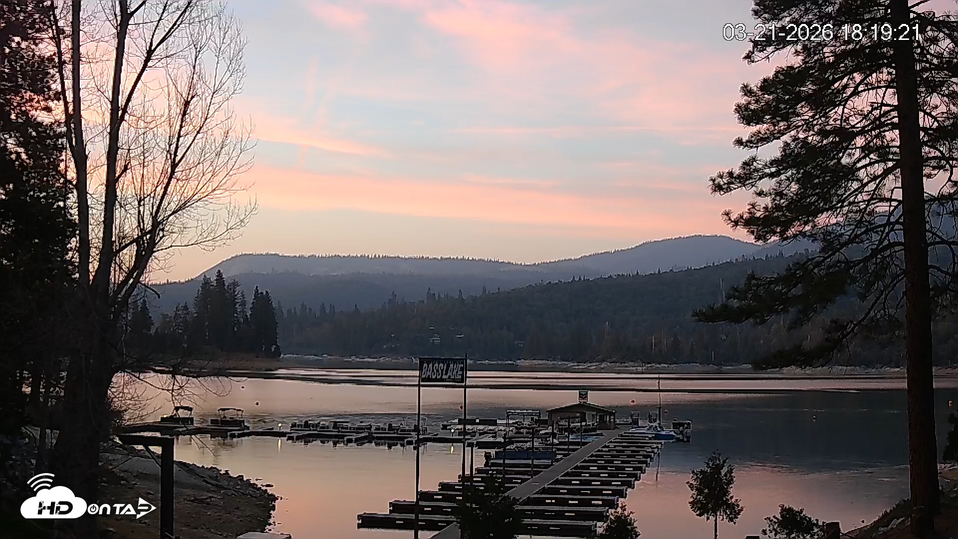 Snapshot of Miller's Landing Resort on Bass Lake Live Webcam taken Mar 21, 2026, 7:19pm PDT
