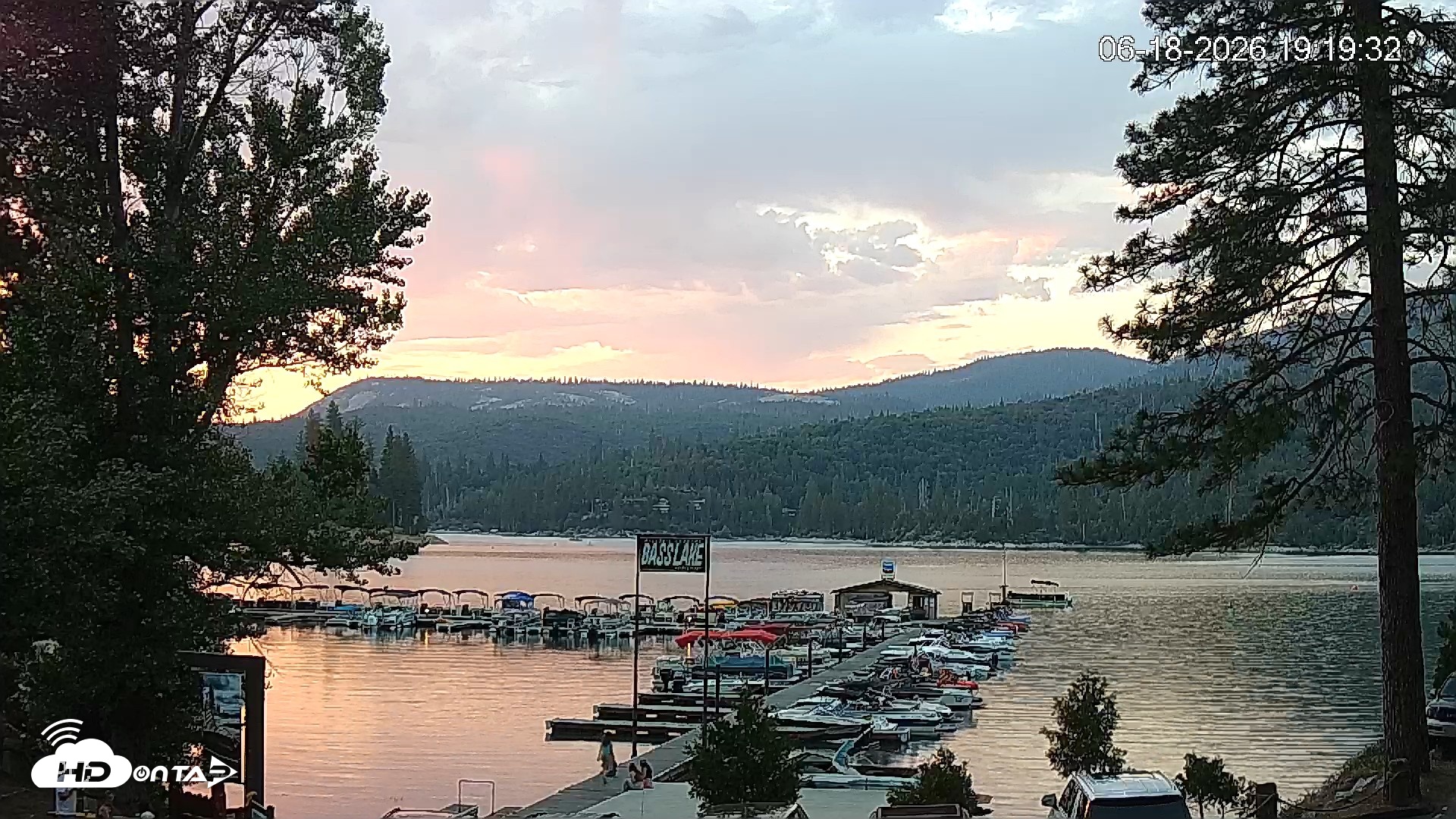 Snapshot of Miller's Landing Resort on Bass Lake Live Webcam taken Jun 18, 2026, 8:18pm PDT