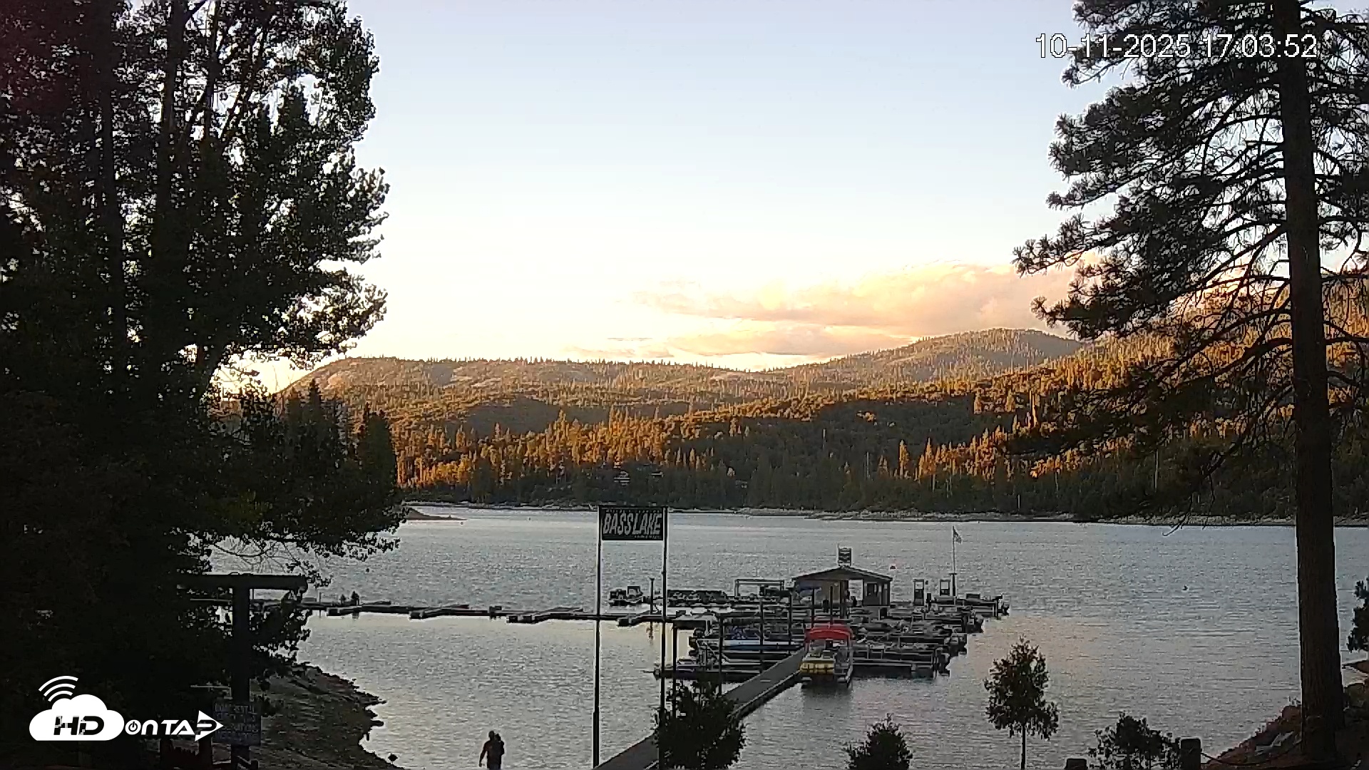 Snapshot of Miller's Landing Resort on Bass Lake Live Webcam taken Oct 11, 2025, 6:04pm PDT
