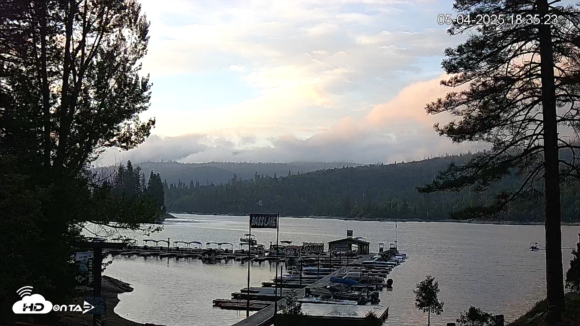 Snapshot of Miller's Landing Resort on Bass Lake taken May 4, 2025, 7:35pm PDT