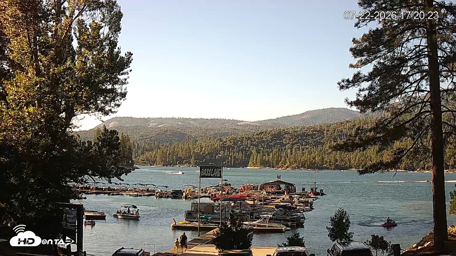 Snapshot of Miller's Landing Resort on Bass Lake Live Webcam taken Jul 22, 2026, 6:20pm PDT