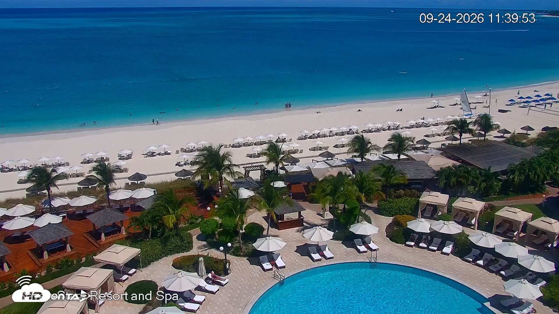 Snapshot of Turks and Caicos Seven Stars Resort Live Webcam taken Sep 24, 2026, 11:43am EDT
