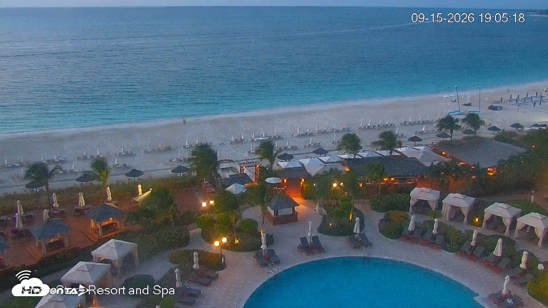 Snapshot of Turks and Caicos Seven Stars Resort Live Webcam taken Sep 15, 2026, 7:09pm EDT