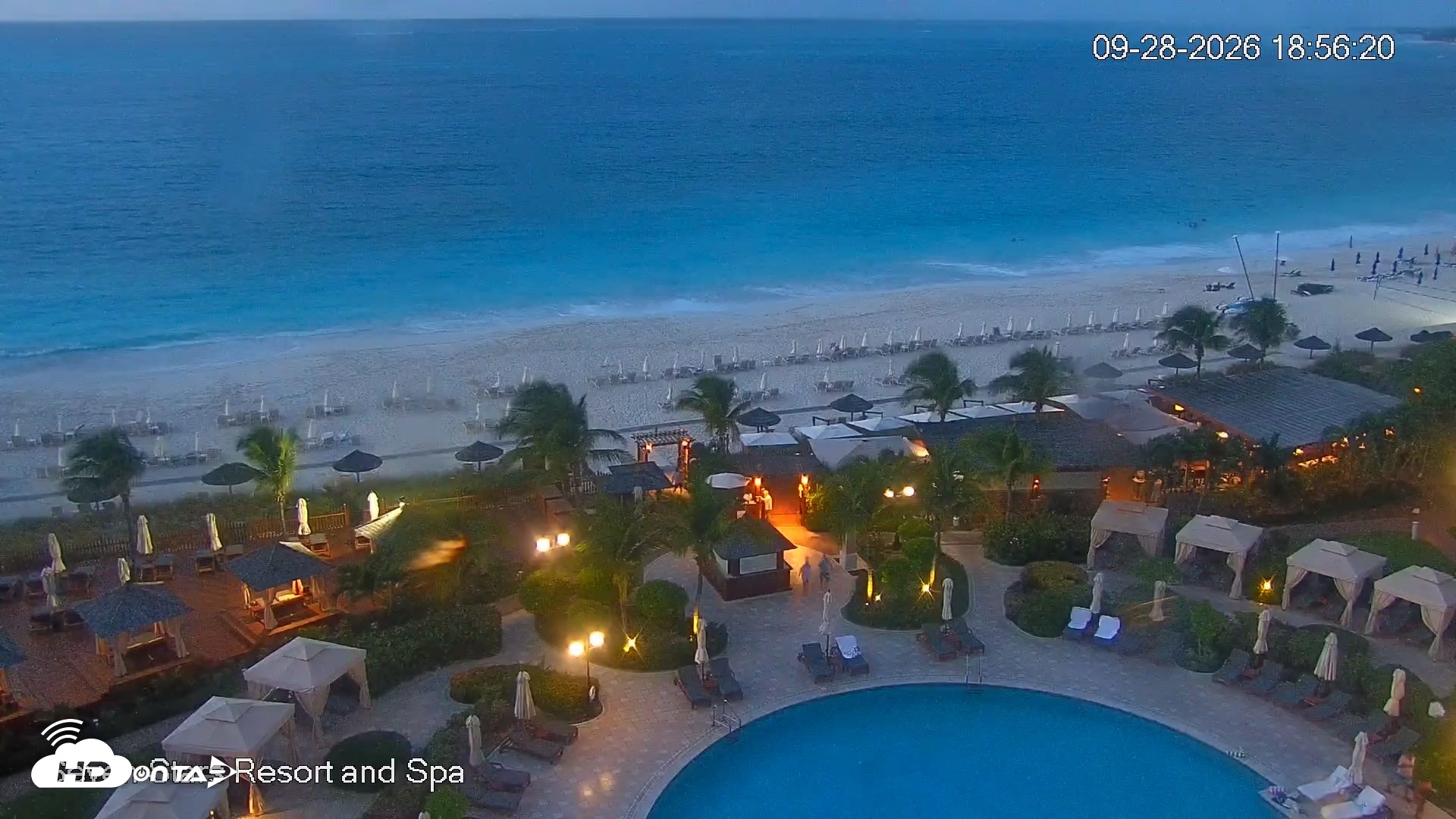 Snapshot of Turks and Caicos Seven Stars Resort Live Webcam taken Sep 28, 2026, 6:59pm EDT