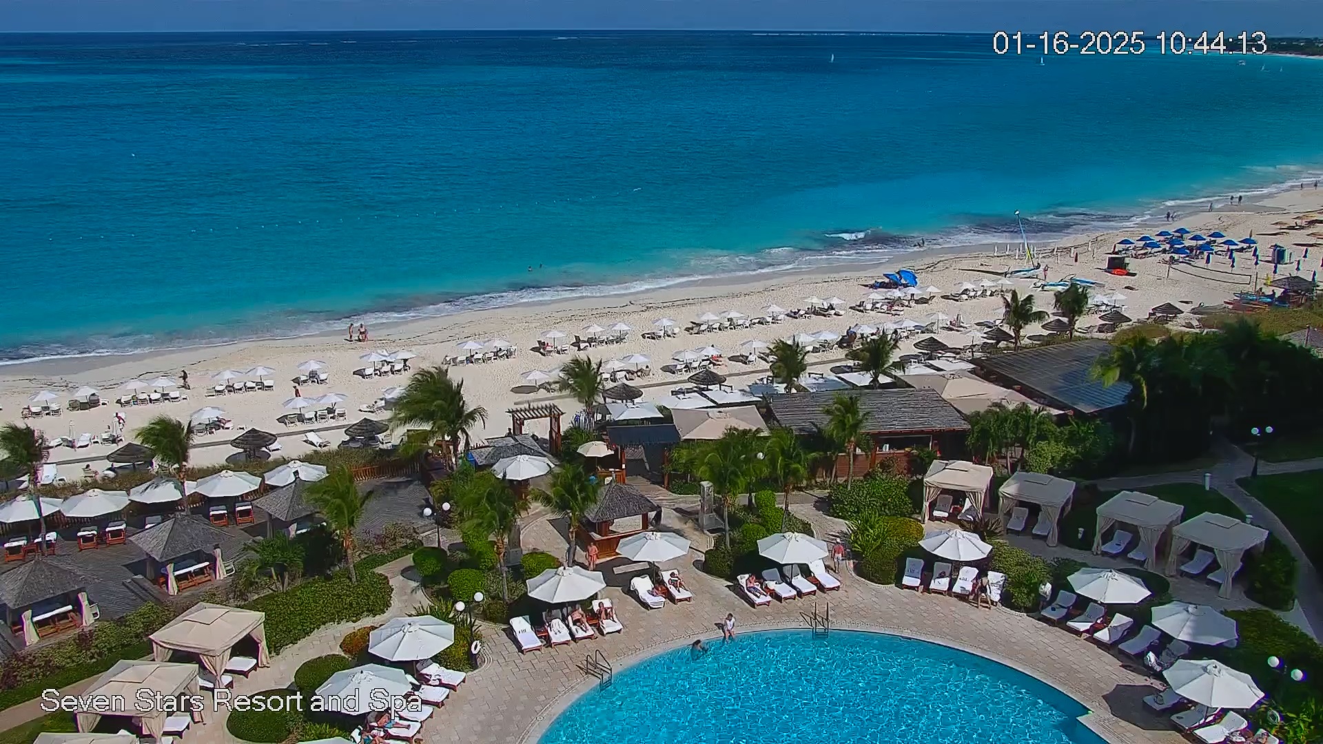 Snapshot of Turks and Caicos Seven Stars Resort Live Webcam taken Jan 16, 2025, 10:47am EST