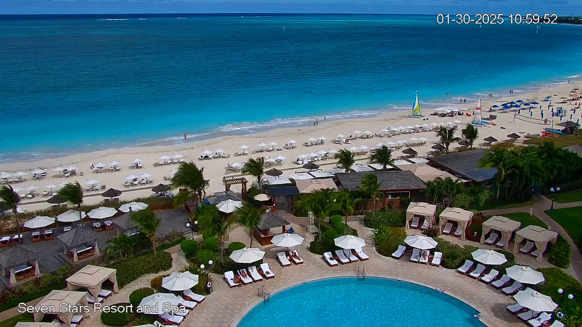 Snapshot of Turks and Caicos Seven Stars Resort Live Webcam taken Jan 30, 2025, 11:03am EST