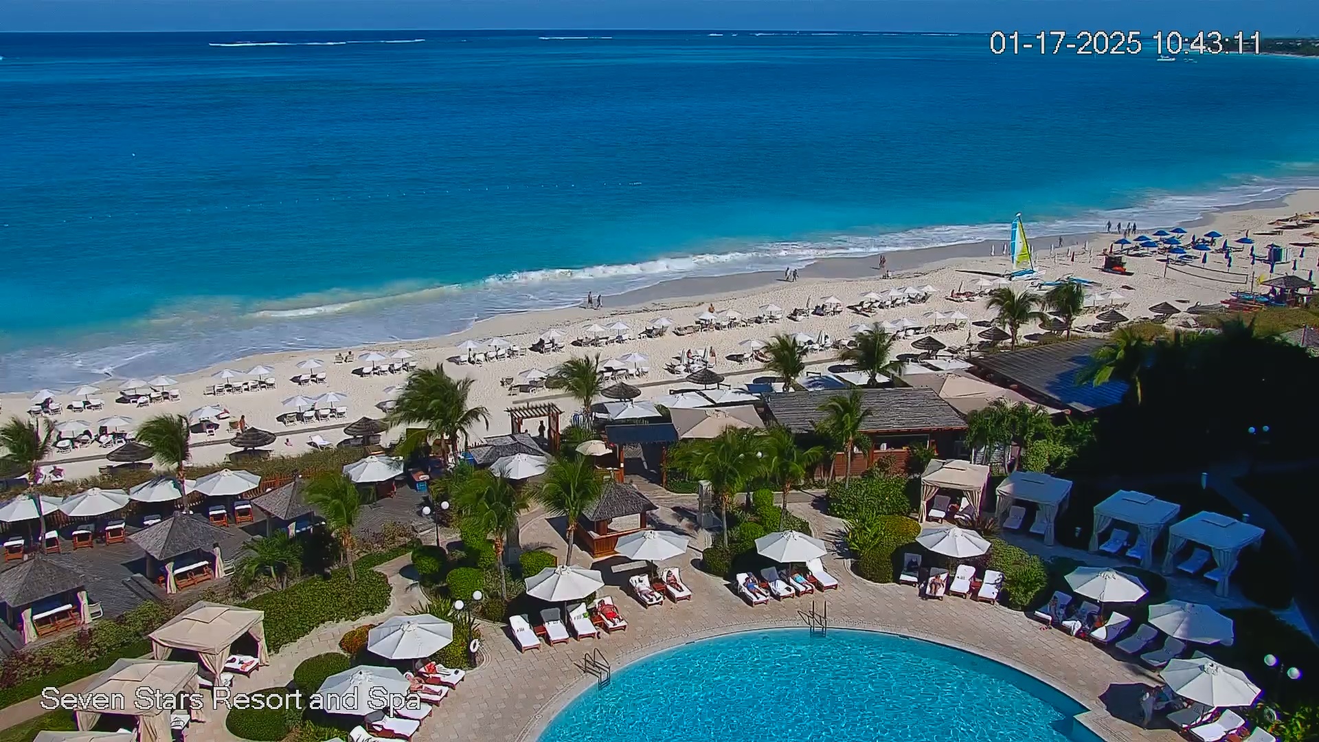 Snapshot of Turks and Caicos Seven Stars Resort Live Webcam taken Jan 17, 2025, 10:45am EST