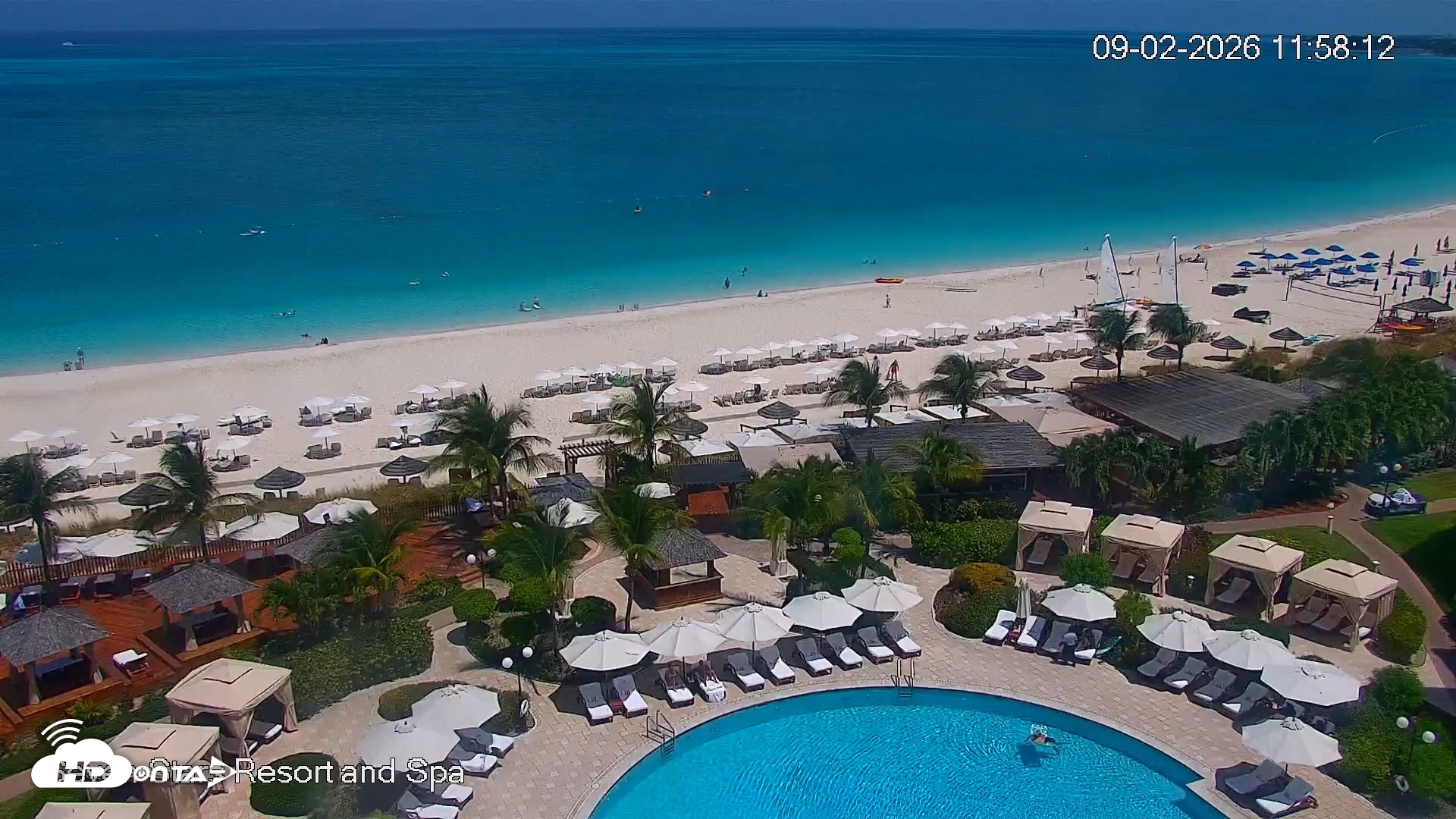 Snapshot of Turks and Caicos Seven Stars Resort Live Webcam taken Sep 2, 2026, 12:01pm EDT