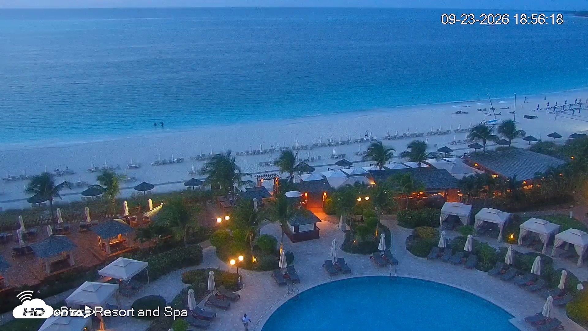 Snapshot of Turks and Caicos Seven Stars Resort Live Webcam taken Sep 23, 2026, 6:59pm EDT