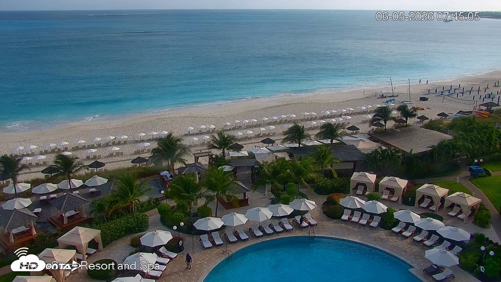 Snapshot of Turks and Caicos Seven Stars Resort Live Webcam taken Jun 5, 2026, 7:45am EDT