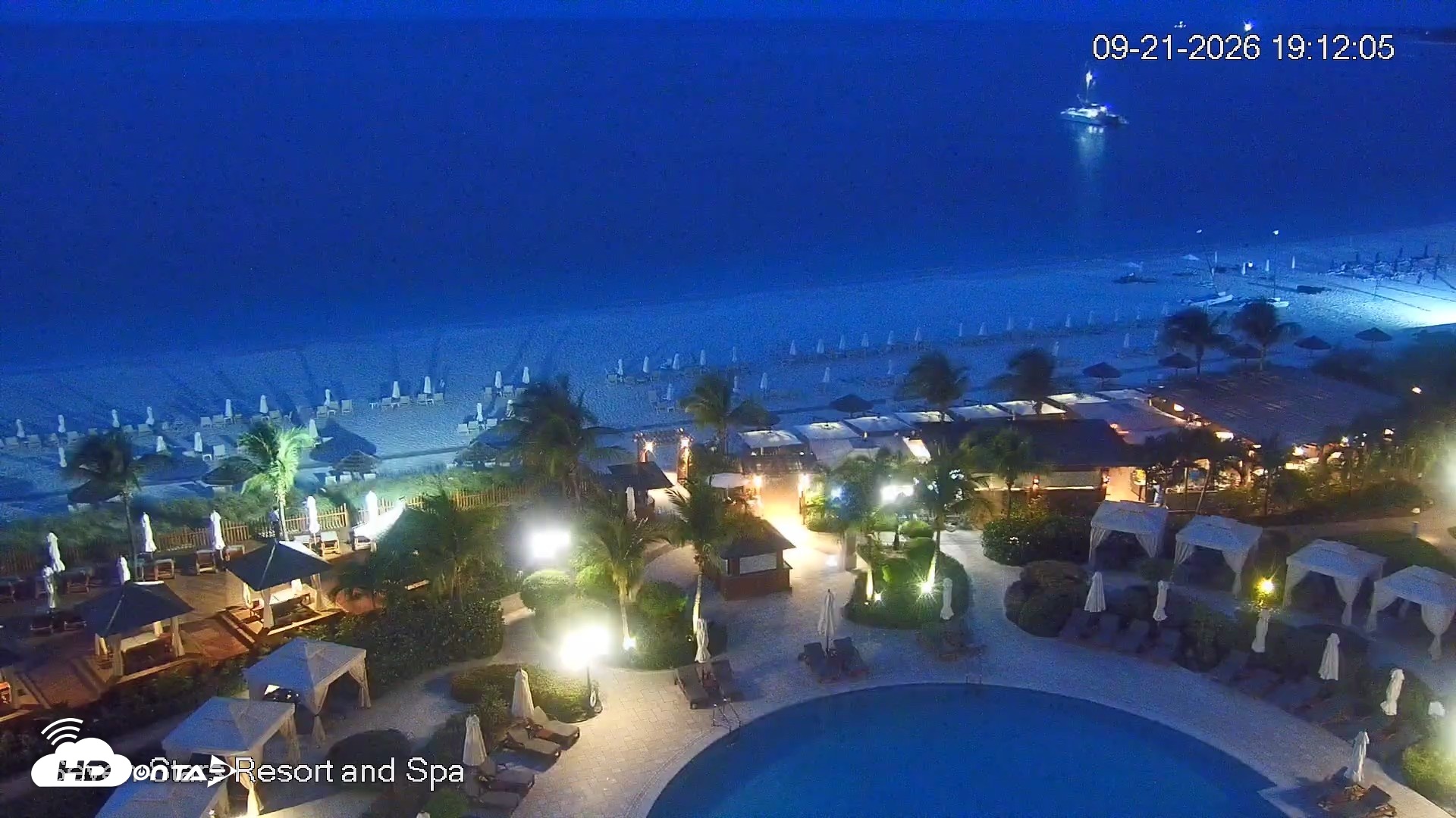 Snapshot of Turks and Caicos Seven Stars Resort Live Webcam taken Sep 21, 2026, 7:15pm EDT
